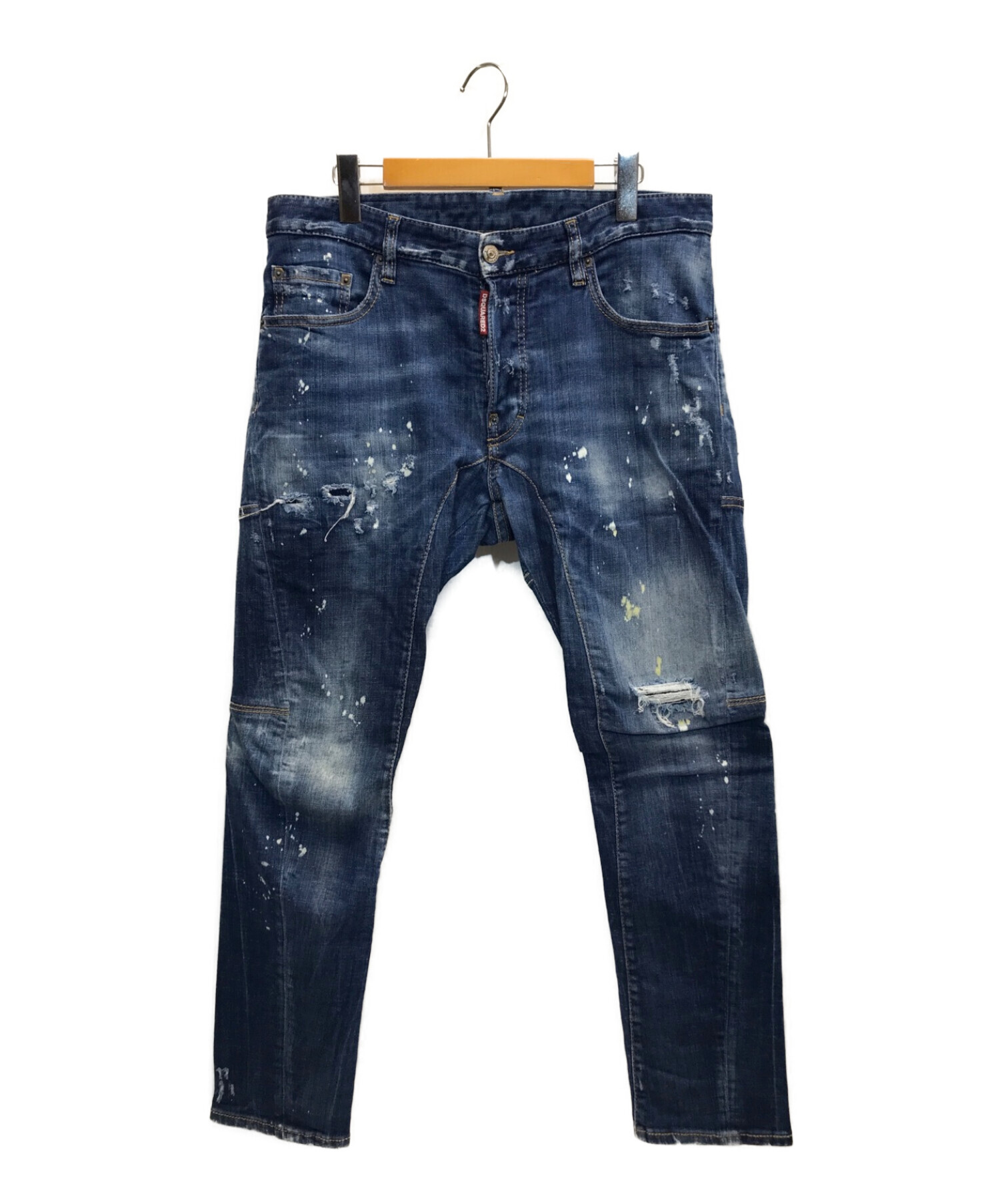 DSQUARED2 (ディースクエアード) TIDY BIKER JEAN タイディバイカージーンズ　ボタンフライペイント　ダメージ加工デニム  インディゴ サイズ:48