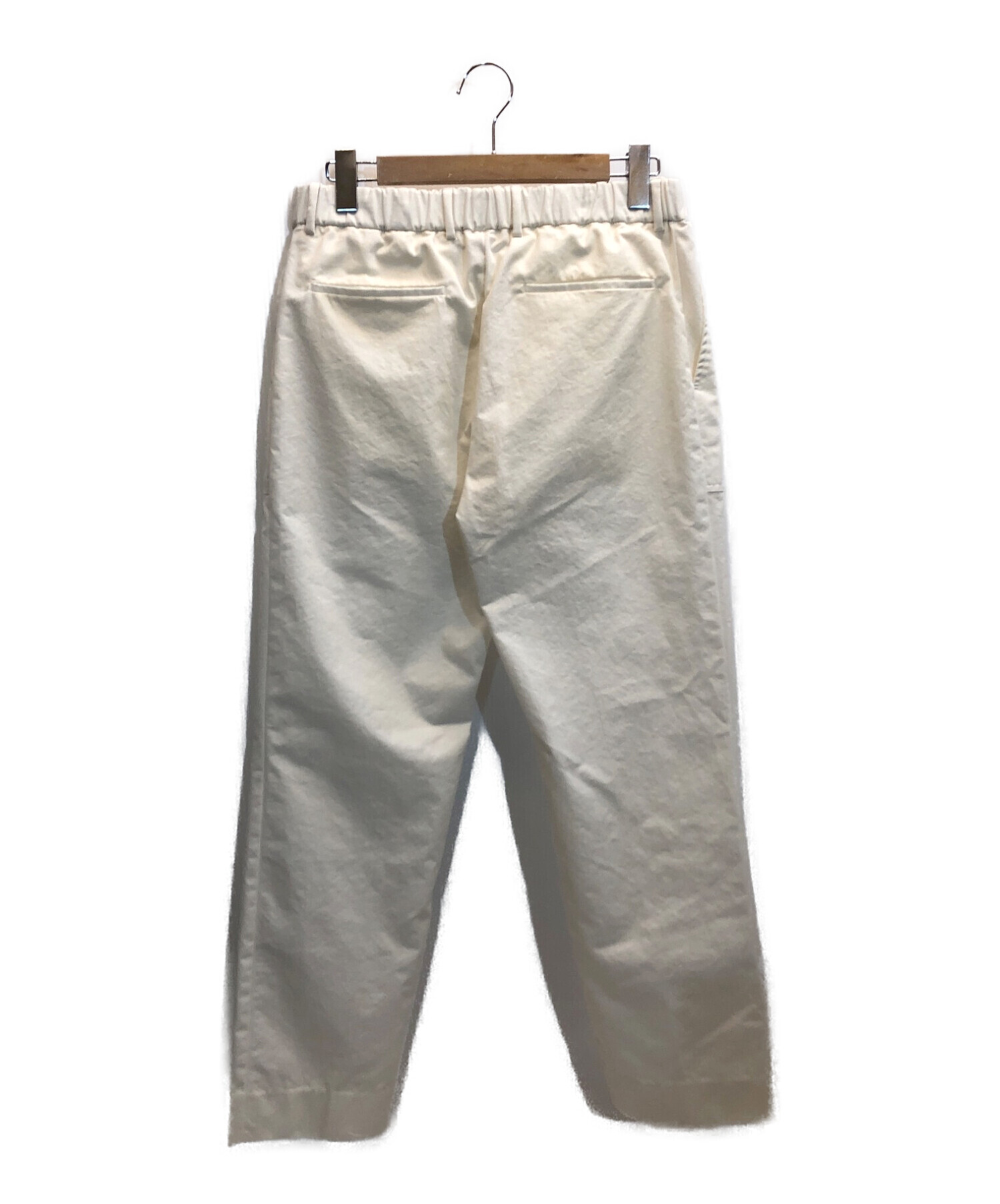 FENDI (フェンディ) Logo Tape belt Twill Pants　ロゴテープベルトツイルパンツ ホワイト サイズ:48