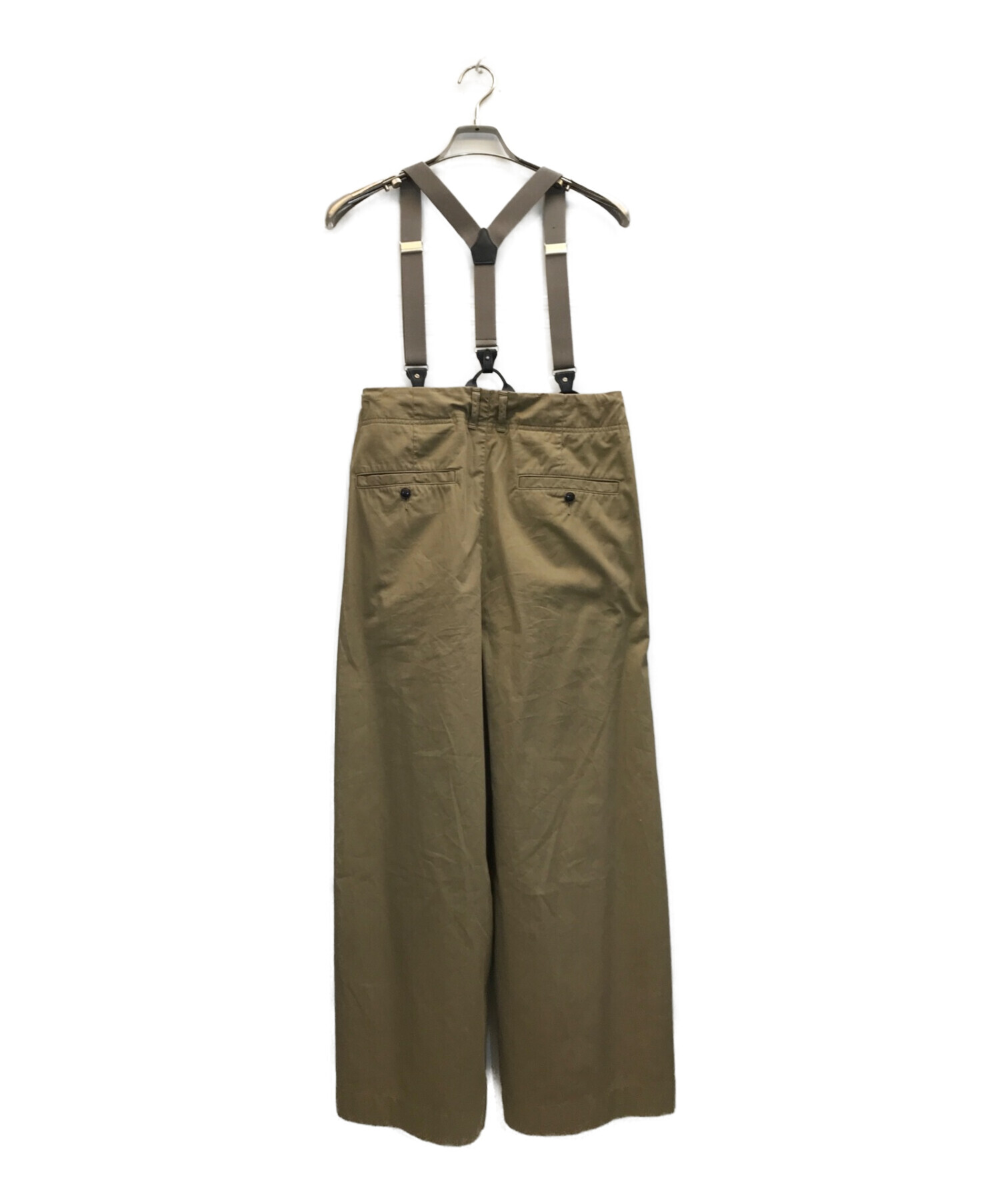 CURRENTAGE (カレンテージ) CHINO SUSPENDER　チノサスペンダー　サスペンダーパンツ ベージュ サイズ:1