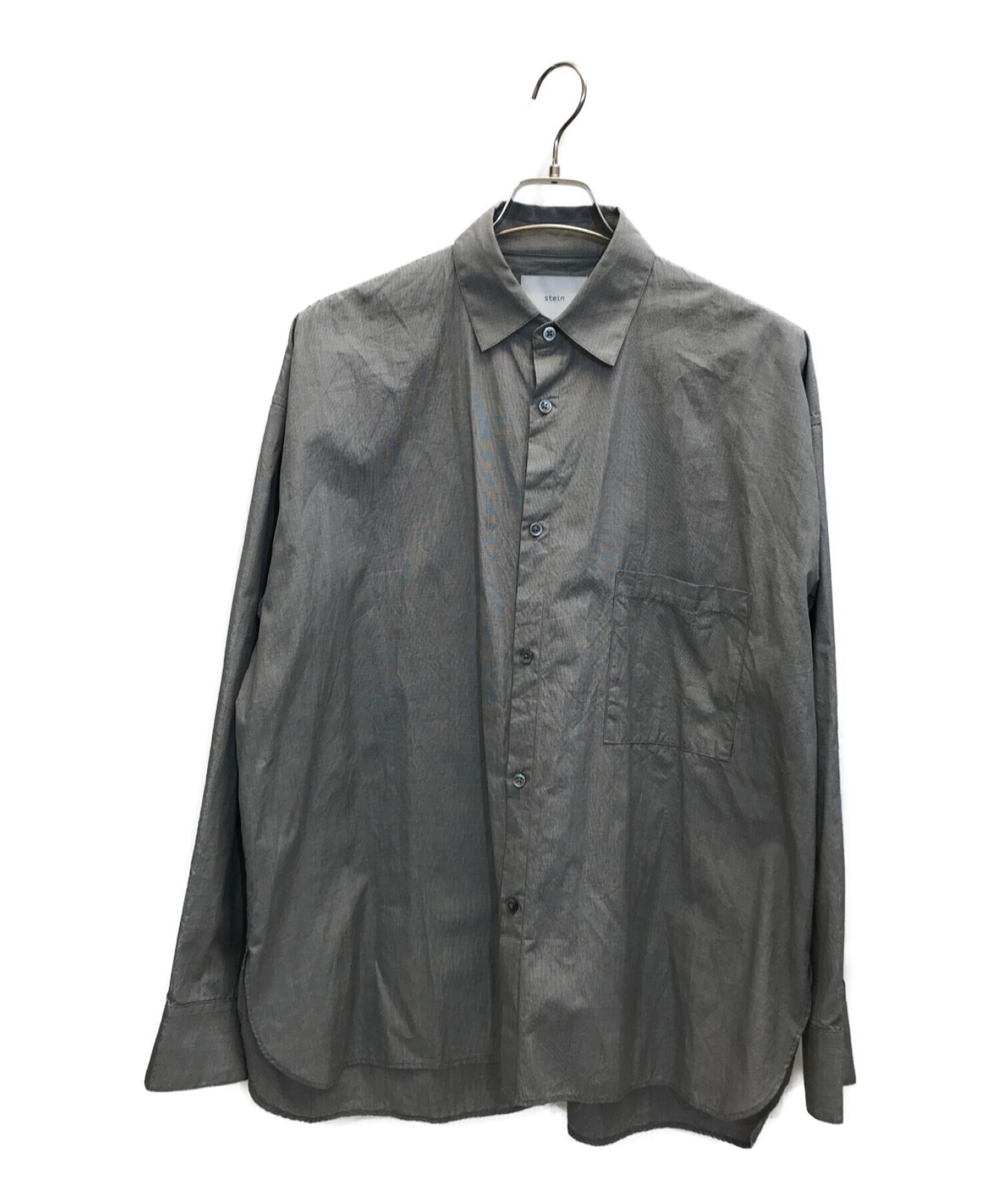 stein (シュタイン) OVERSIZED DOWN PATTERN SHIRT オーバーサイズレギュラーカラーシャツ グレー サイズ:S