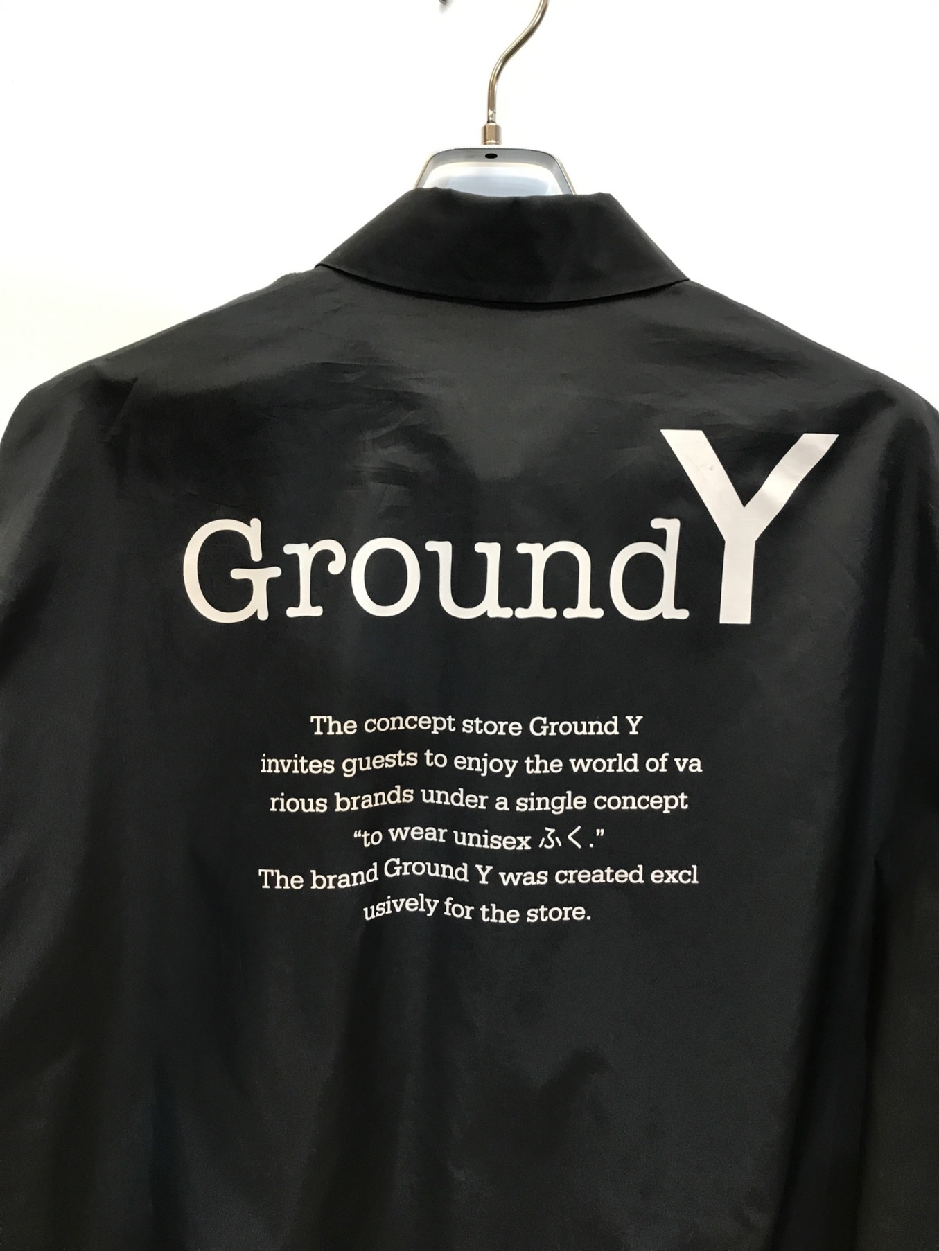 GROUND Y (グラウンドワイ) Logo dolman shirt　ロゴドルマンシャツ　 ブラック サイズ:1