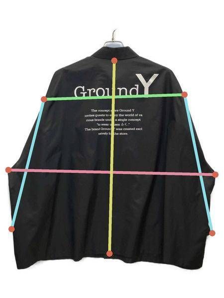 中古・古着通販】GROUND Y (グラウンドワイ) Logo dolman shirt ロゴ