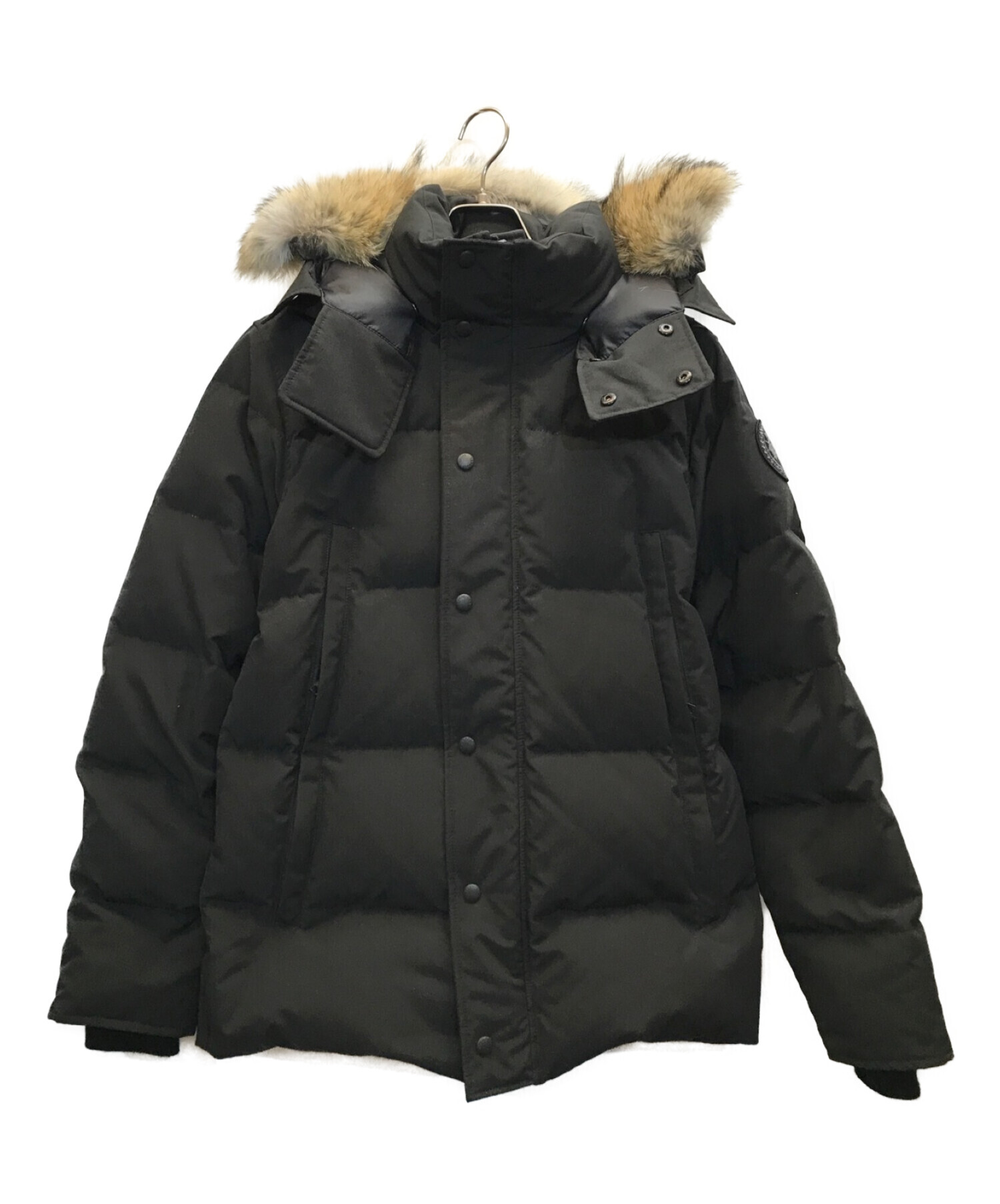 CANADA GOOSE (カナダグース) Wyndham Parka Black Label　ウィンダム パーカー ブラック レーベル　ダウンコート　 ダウンジャケット ブラック サイズ:M