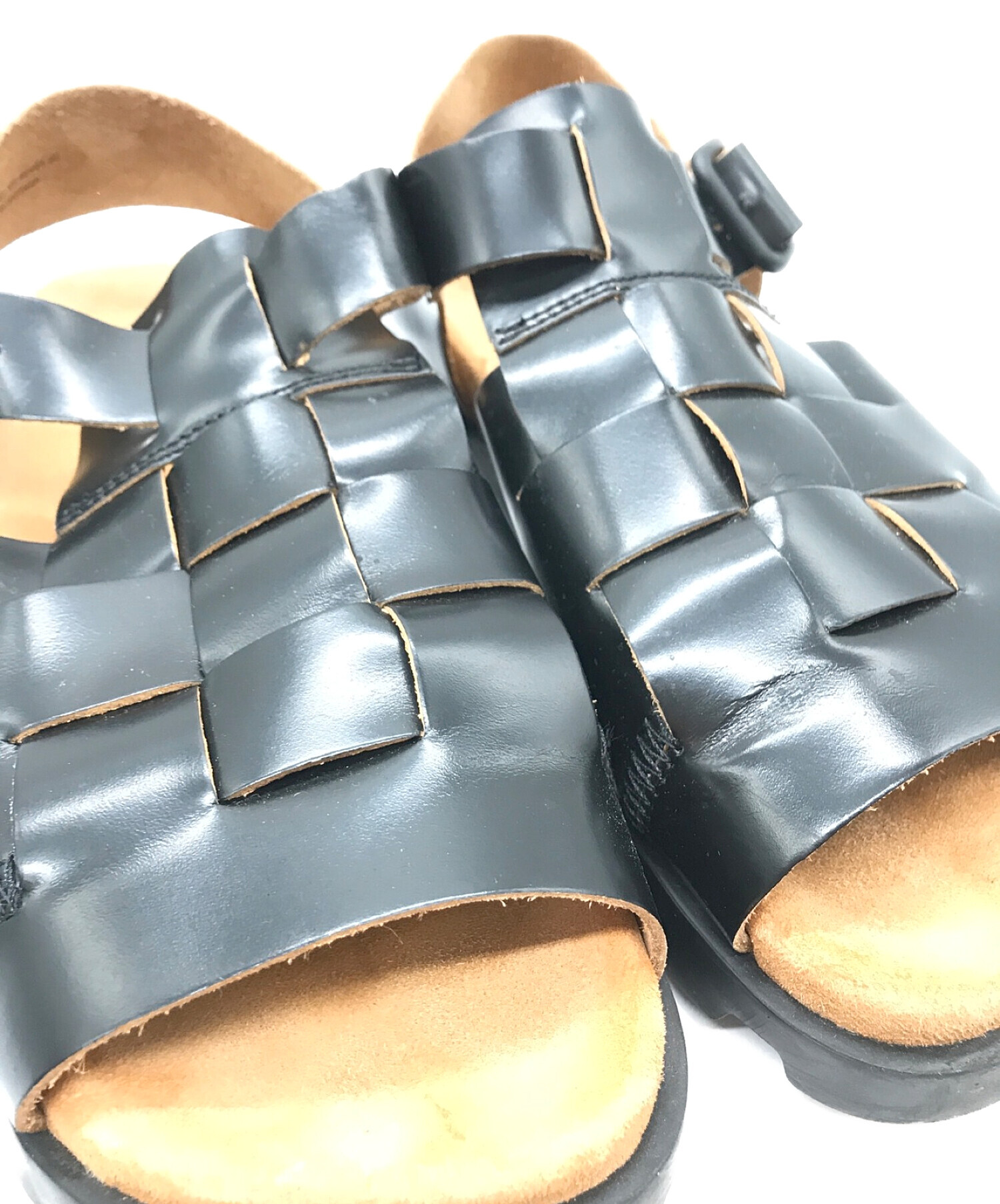 CAMPER (カンペール) Brutus Sandal　ブルートゥスサンダル　レザーグルカサンダル ブラック サイズ:40