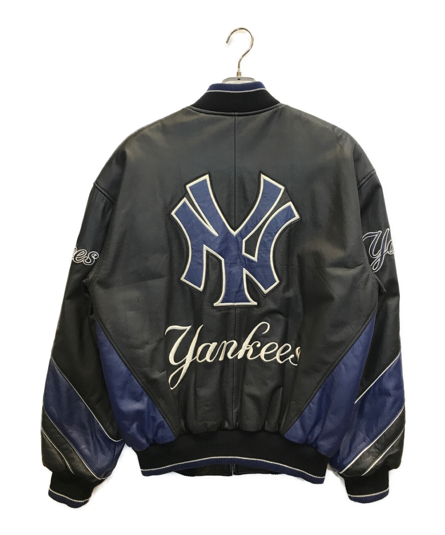 90's ヤンキース オールレザー スタジャン Yankees レザージャケットメンズ