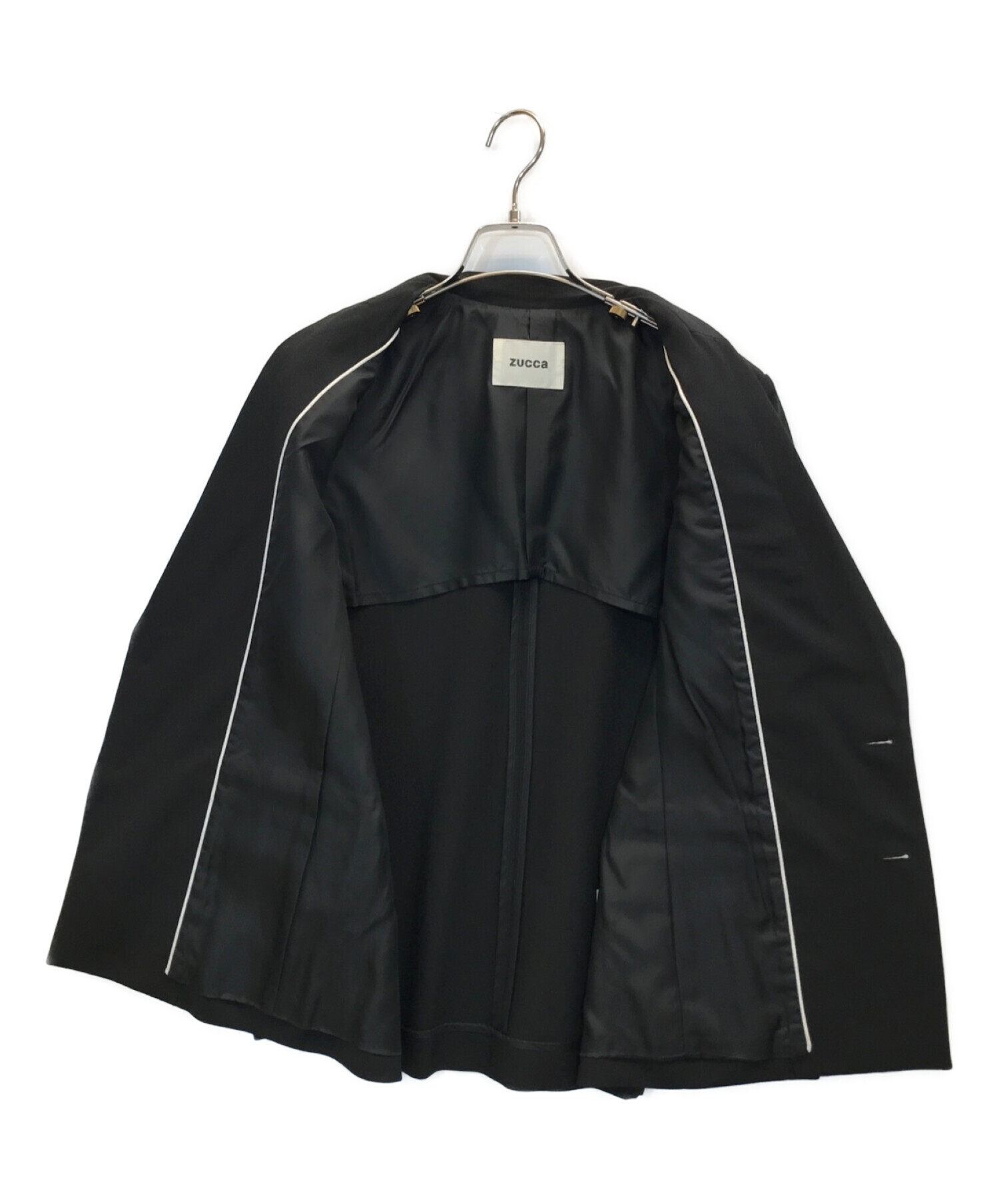 ZUCCA (ズッカ) S PEトロ テーラードジャケット　2Bテーラードジャケット ブラック サイズ:M