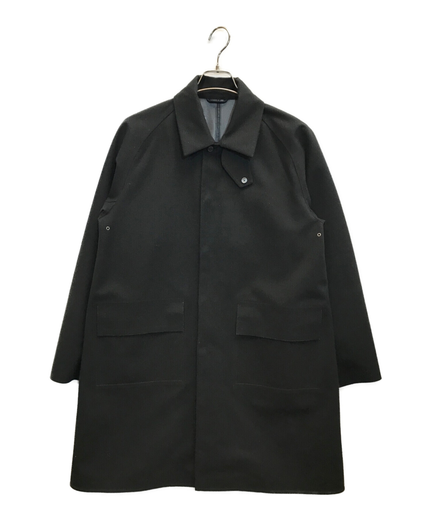 DESCENTE PAUSE (デサントポーズ) WOOL MIX SOUTIEN COLLAR COAT ウールミックスステンカラーコート ブラック  サイズ:M