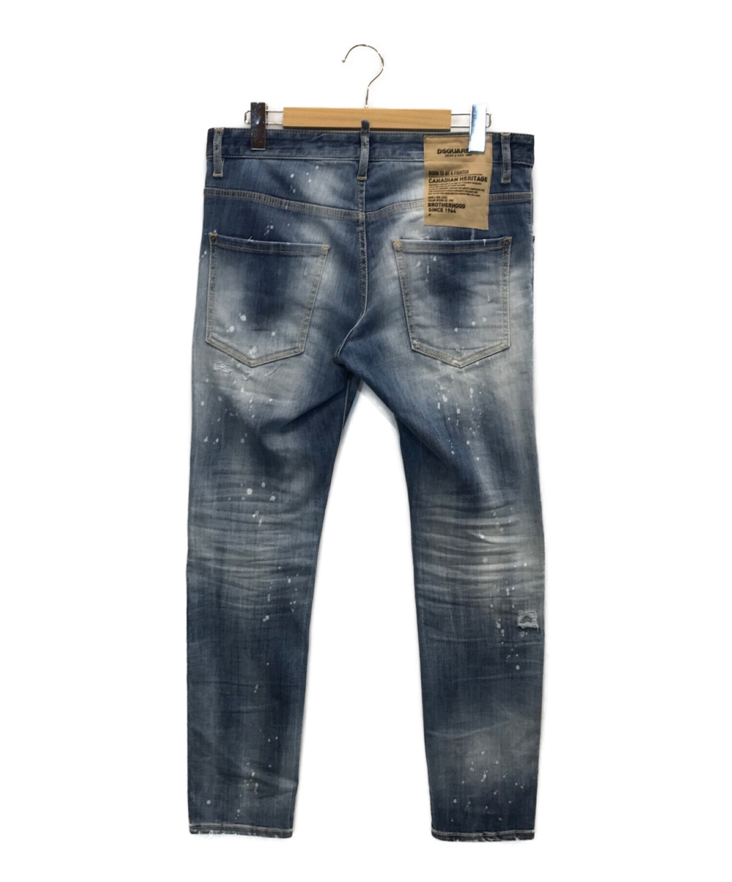 DSQUARED2 (ディースクエアード) 21AW SKATER JEAN スケータージーンズ ダメージデニムパンツ インディゴ サイズ:L