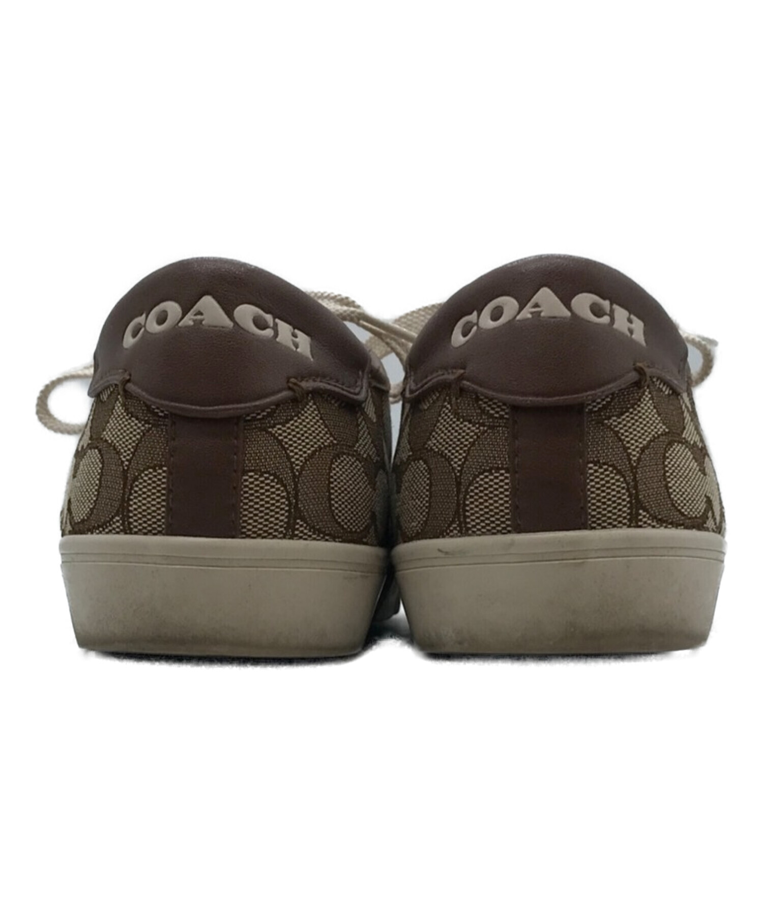 COACH (コーチ) CITYSOLE SKATE　シグネチャー　ローカットスニーカー ベージュ サイズ:US8B　(EUR38.5)