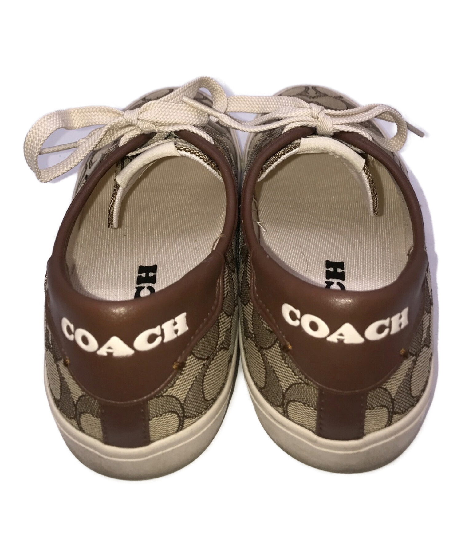 COACH (コーチ) CITYSOLE SKATE　シグネチャー　ローカットスニーカー ベージュ サイズ:US8B　(EUR38.5)