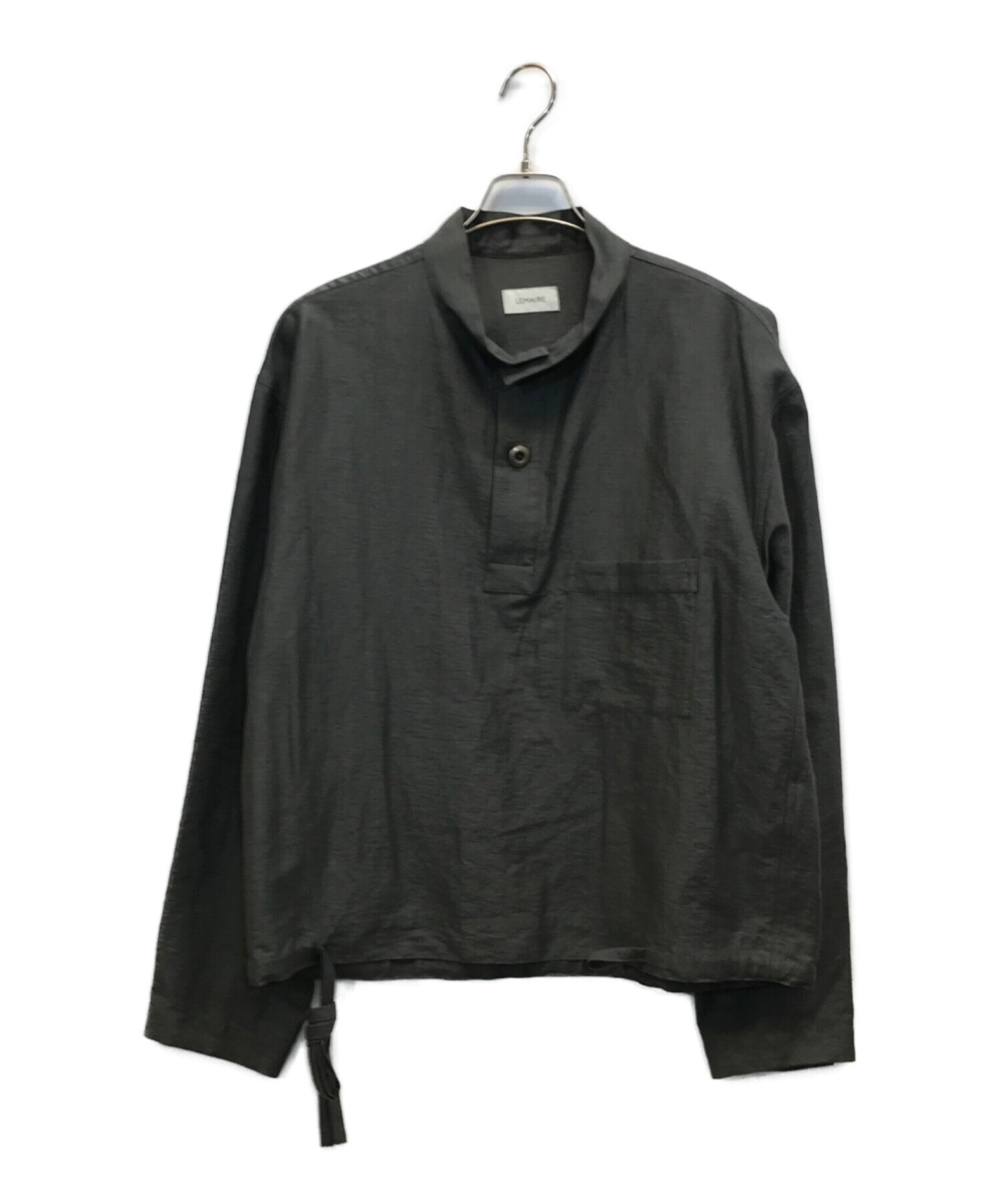 LEMAIRE (ルメール) SMOCK TOP スモック リネン混プルオーバーシャツ グレー サイズ:46