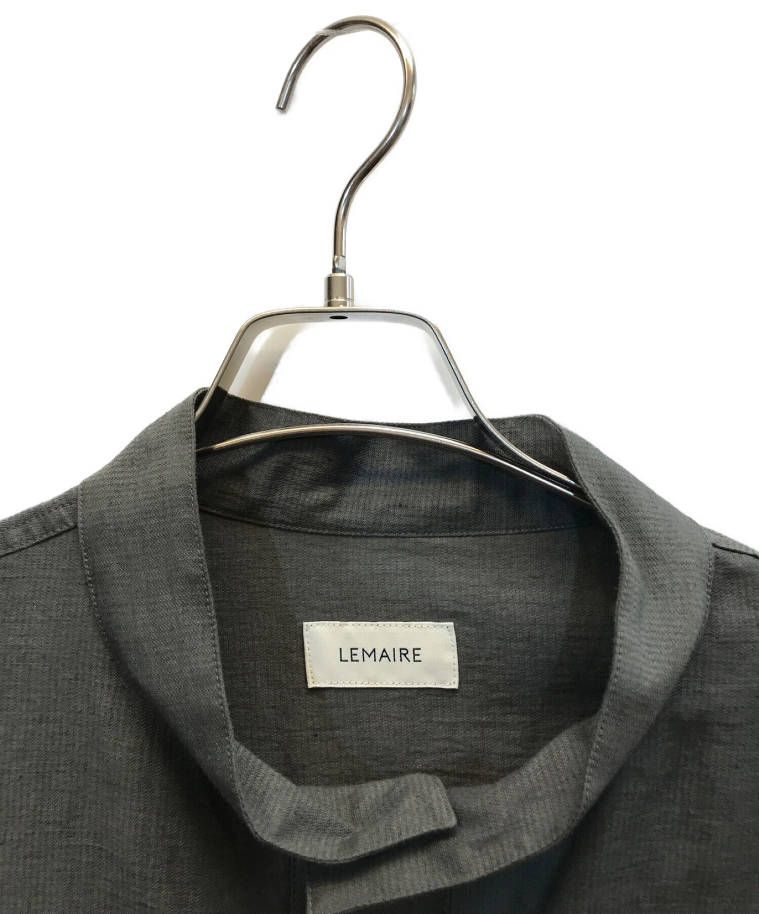 LEMAIRE (ルメール) SMOCK TOP スモック リネン混プルオーバーシャツ グレー サイズ:46