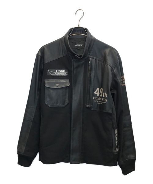 中古・古着通販】AVIREX (アヴィレックス) LEATHER MIX NIGHTHAWK