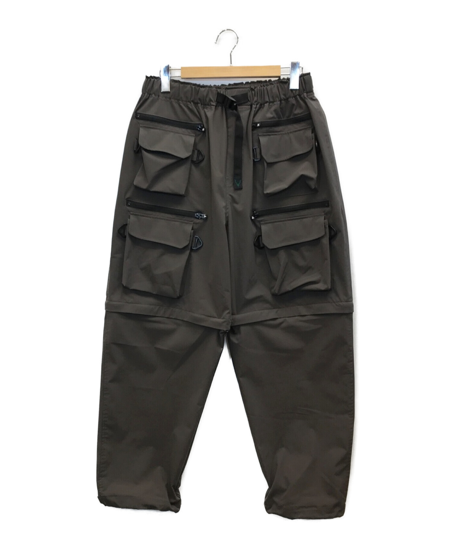 South2 West8 (サウスツーウエストエイト) Multi-Pocket Belted 2 Way Pant　 マルチポケットベルテッド2ウェイパンツ　カーゴパンツ　テックパンツ ブラウン サイズ:M