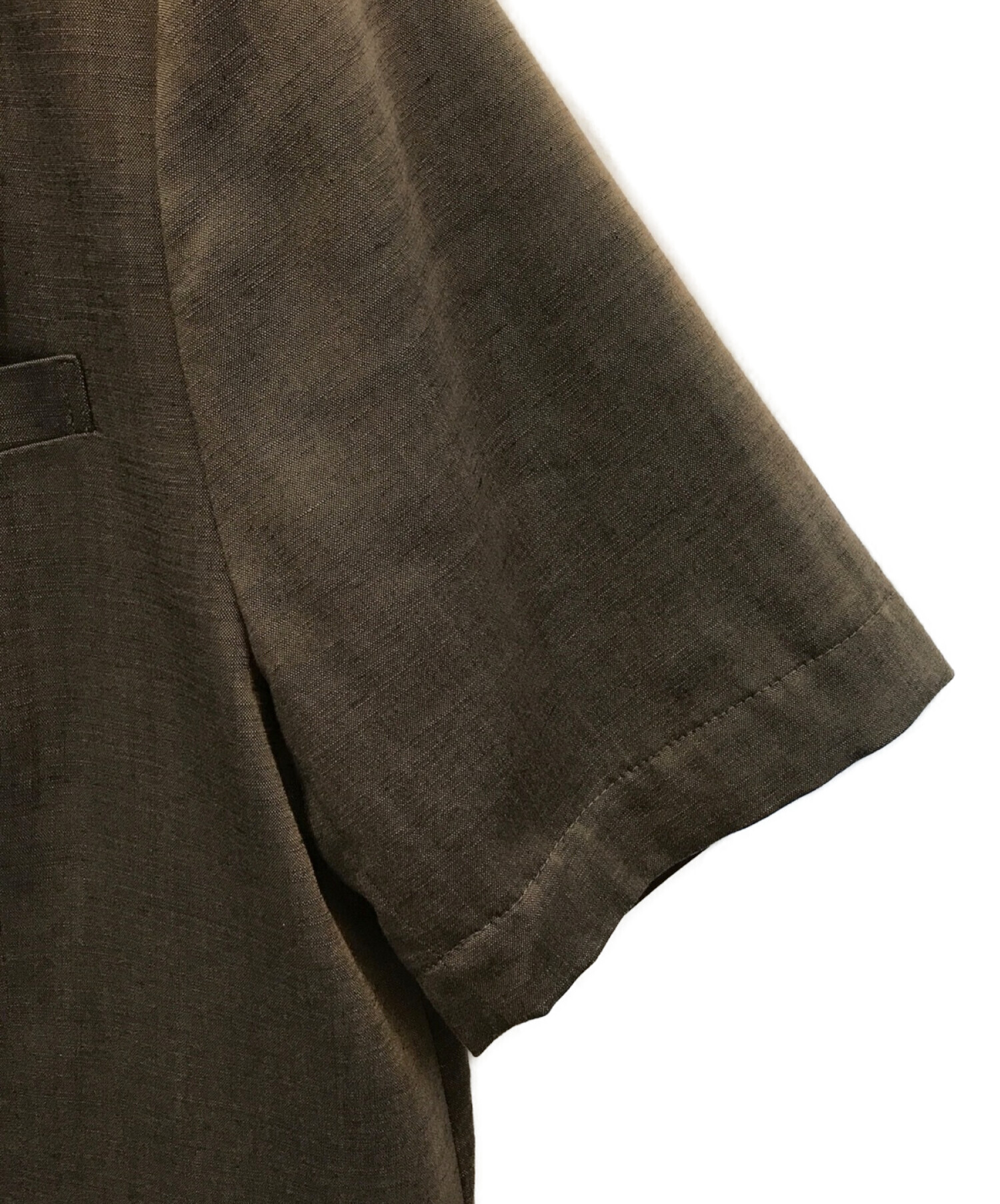 MAISON SPECIAL (メゾンスペシャル) ハーフスリーブジャケット 半袖ダブルジャケット ブラウン サイズ:M