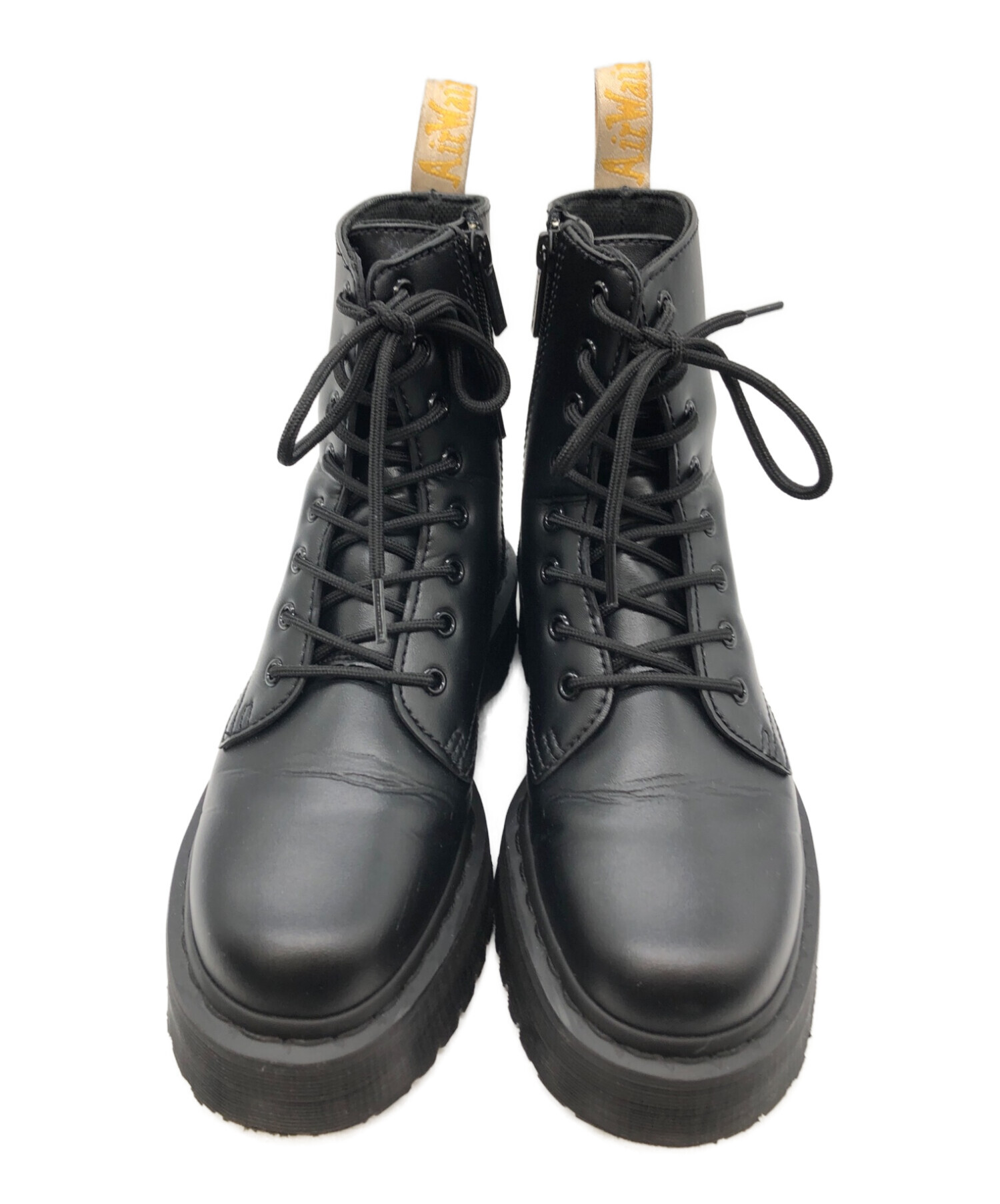 Dr.Martens (ドクターマーチン) Vegan Jadon II Mono 8 Eye Boots　ヴィーガン ジェイドン 8ホール　厚底  ブーツ ブラック サイズ:UK7