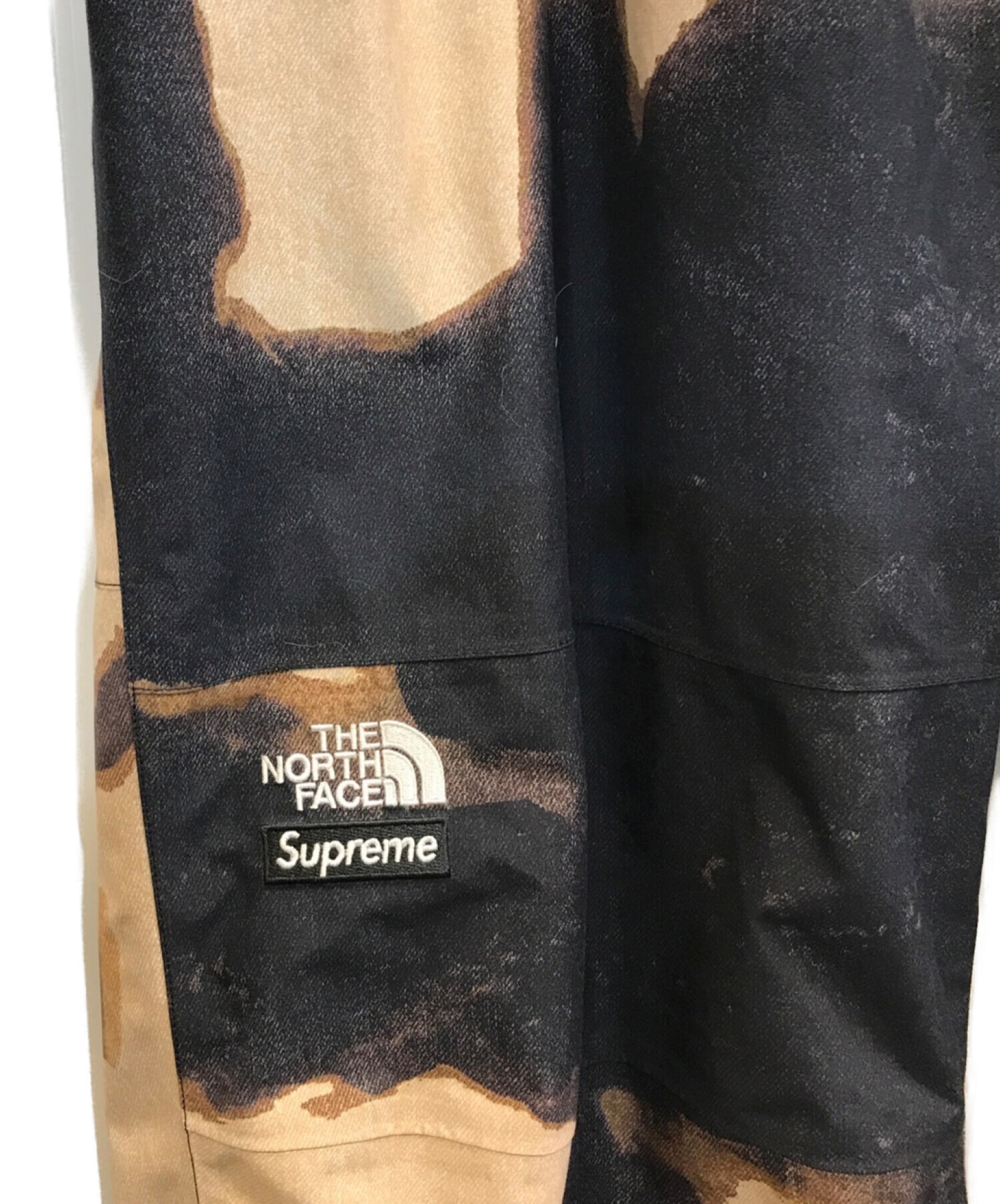 SUPREME×THE NORTH FACE 21AW Bleached Denim Print Mountain Pants　 ブリーチドデニムプリントマウンテンパンツ　ナイロンパンツ ブラック サイズ:XL