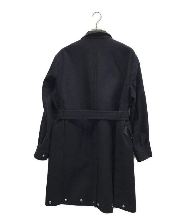 中古・古着通販】sacai (サカイ) 22AW Wool Melton Coat ウール メルトン ベルテッド ドッキング コート ネイビー  サイズ:1｜ブランド・古着通販 トレファク公式【TREFAC FASHION】スマホサイト