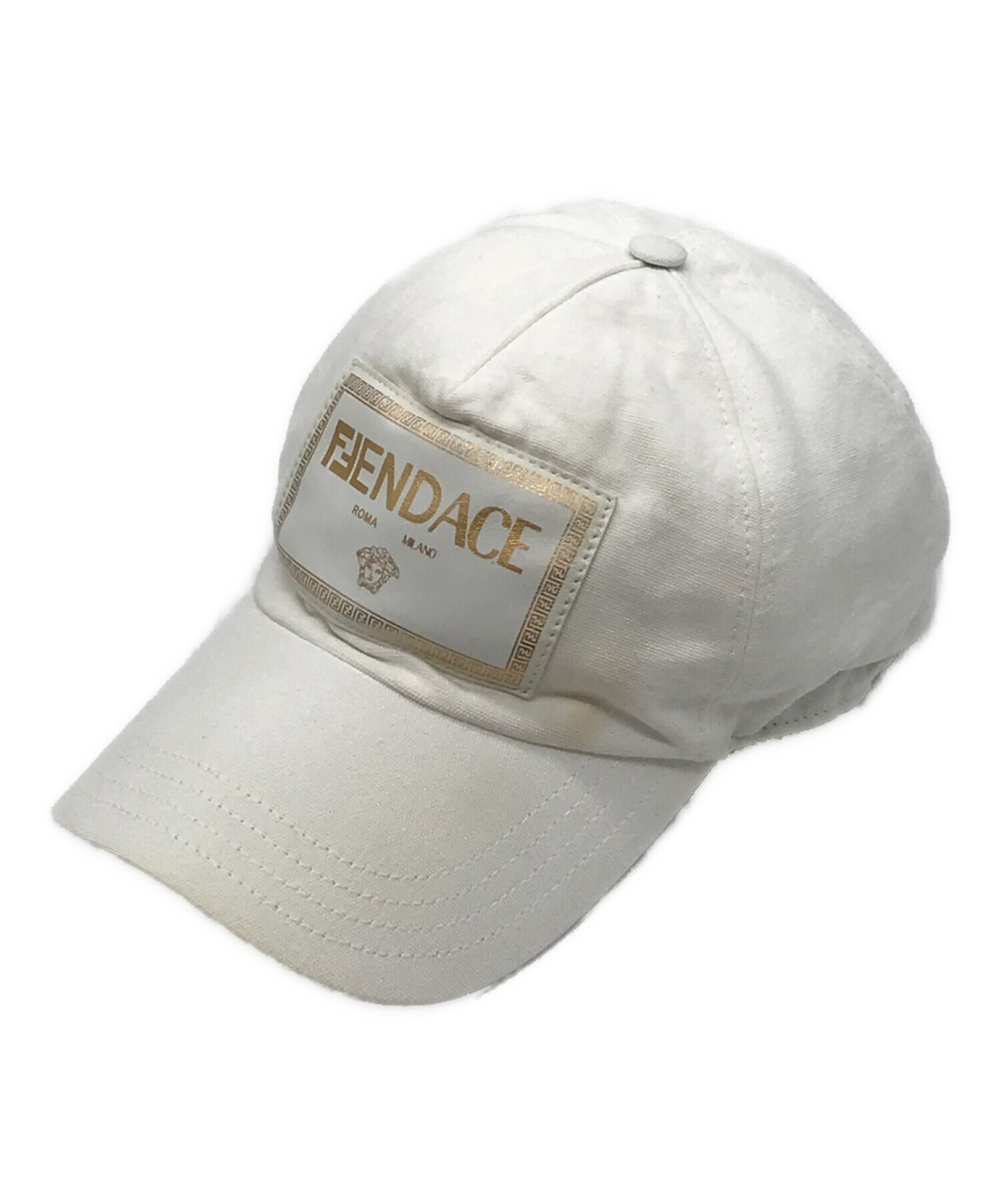 限定コラボ商品ですFENDACE キャップ ホワイト 白 ロゴキャップ 帽子