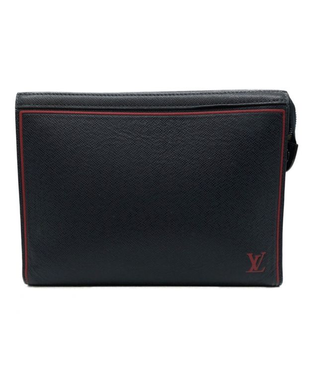 中古・古着通販】LOUIS VUITTON (ルイ ヴィトン) タイガ ポシェット・ヴォワヤージュMM クラッチバッグ レッド×ネイビー  サイズ:MM｜ブランド・古着通販 トレファク公式【TREFAC FASHION】スマホサイト