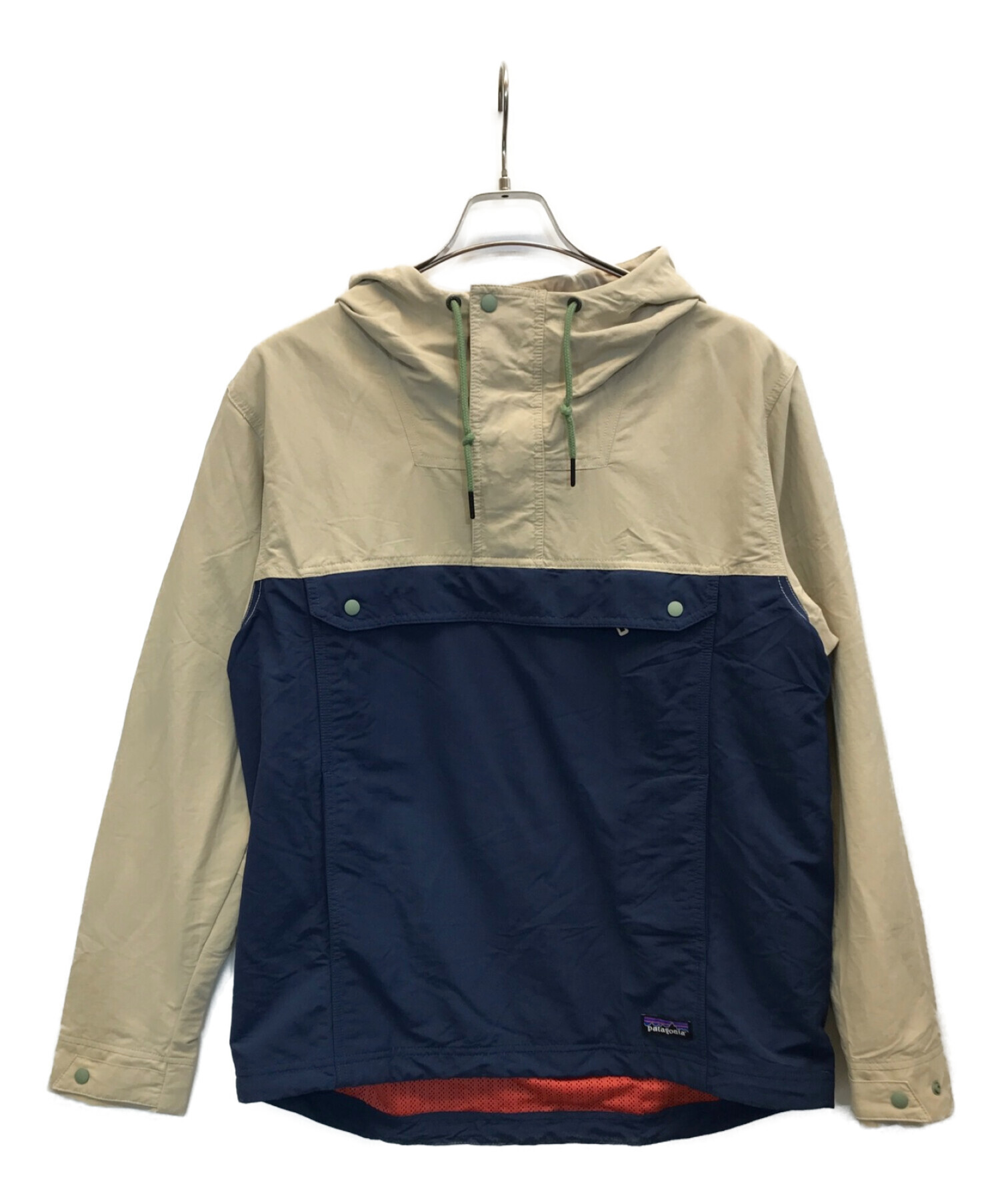 Patagonia (パタゴニア) Isthmus Anorak イスマス・アノラック ネイビー×ベージュ サイズ:M