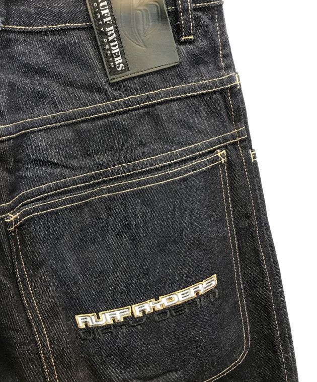 RUFF RYDERS DIRTY DENIM (ラフライダーズ ダーティーデニム) 極太デニムパンツ　リジットワイドジーンズ　オーバーサイズ　 バギーパンツ ネイビー サイズ:34