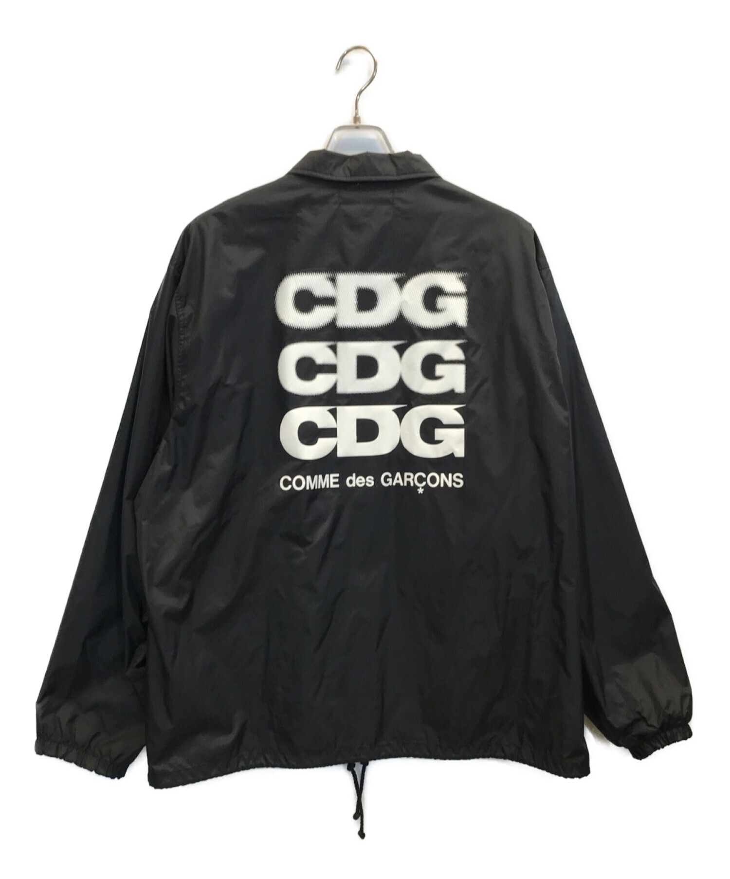 CDG (シーディージー) COACH JACKET　バックロゴプリントコーチジャケット ブラック サイズ:XL