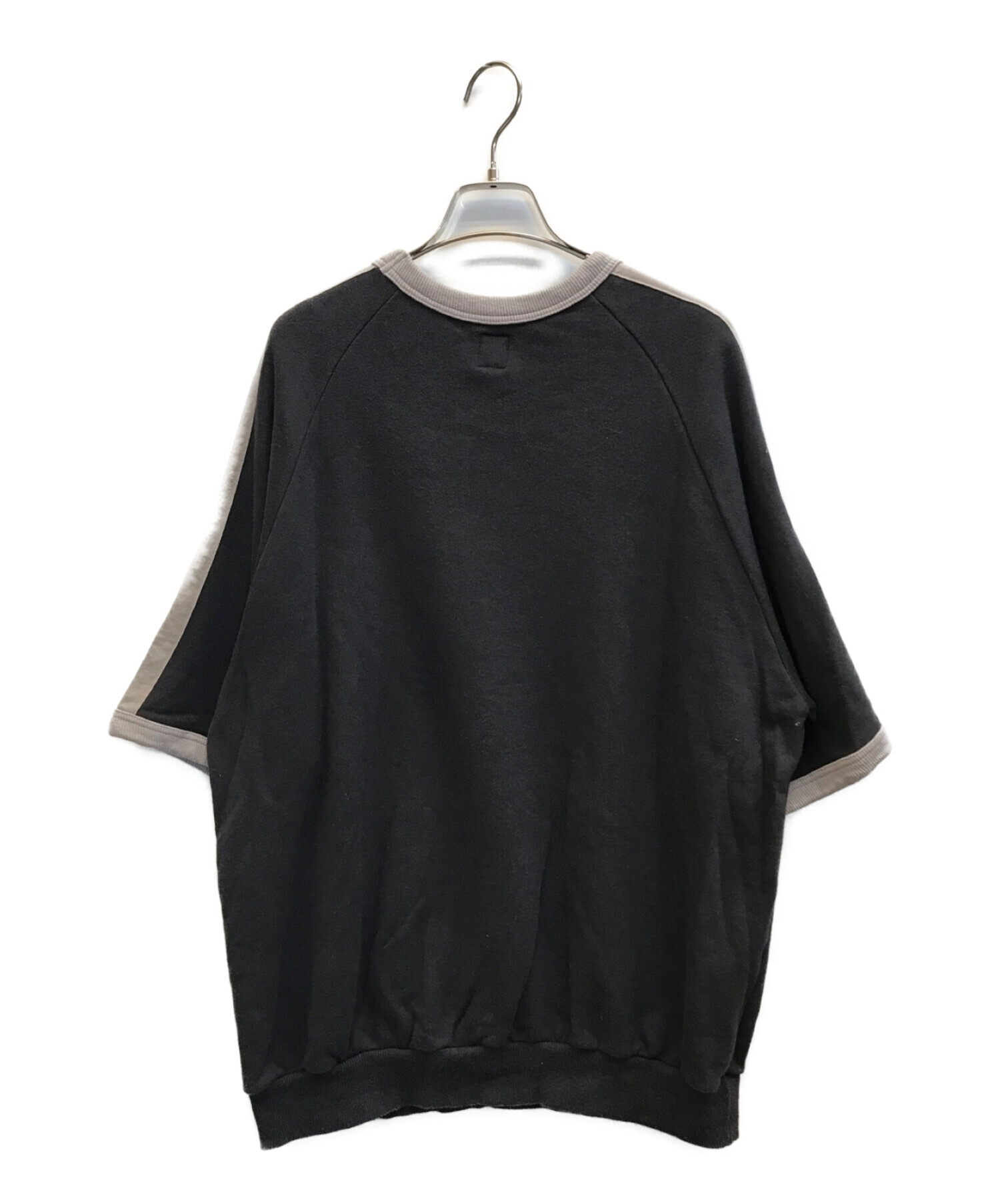 HUMAN MADE (ヒューマンメイド) S/S SWEATSHIRT　ロゴプリント半袖スウェット ブラック サイズ:XL