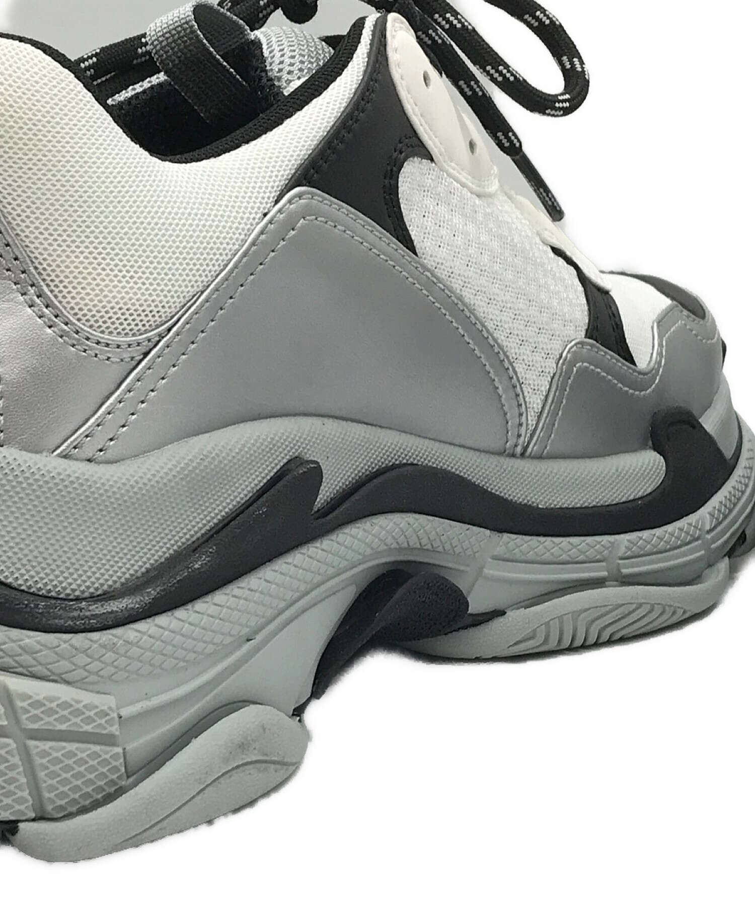 BALENCIAGA (バレンシアガ) TRIPLE S LOGO SNEAKERトリプルSロゴスニーカー　 グレー サイズ:US10