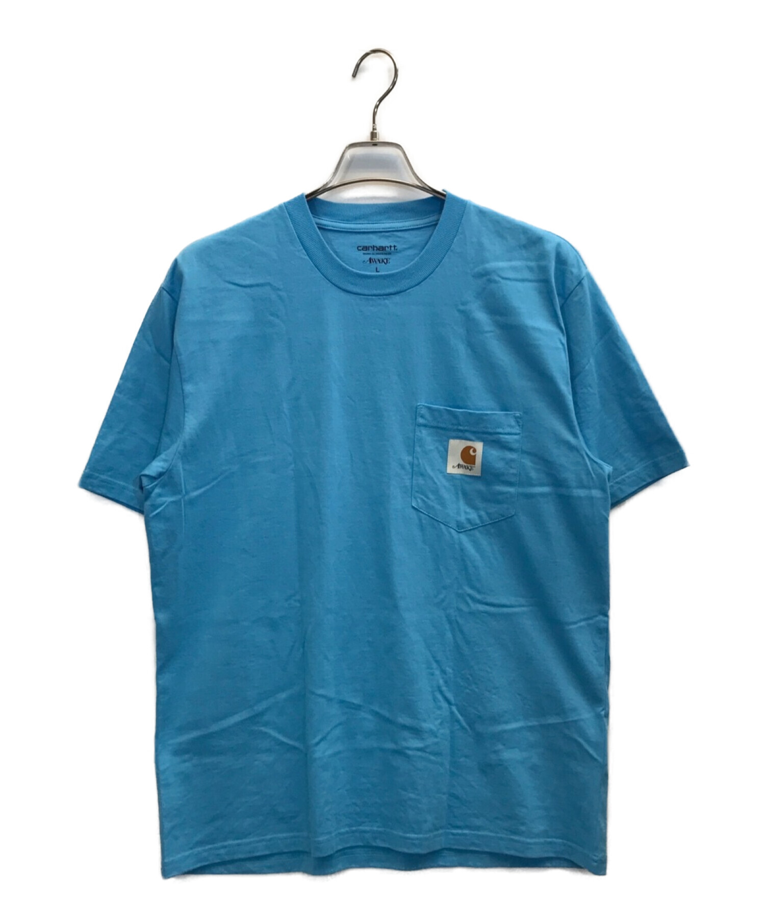 Carhartt WIP (カーハートダブリューアイピー) AWAKE (アウェイク) NY Pocket T-Shirt NYポケット Tシャツ  ブルー サイズ:L