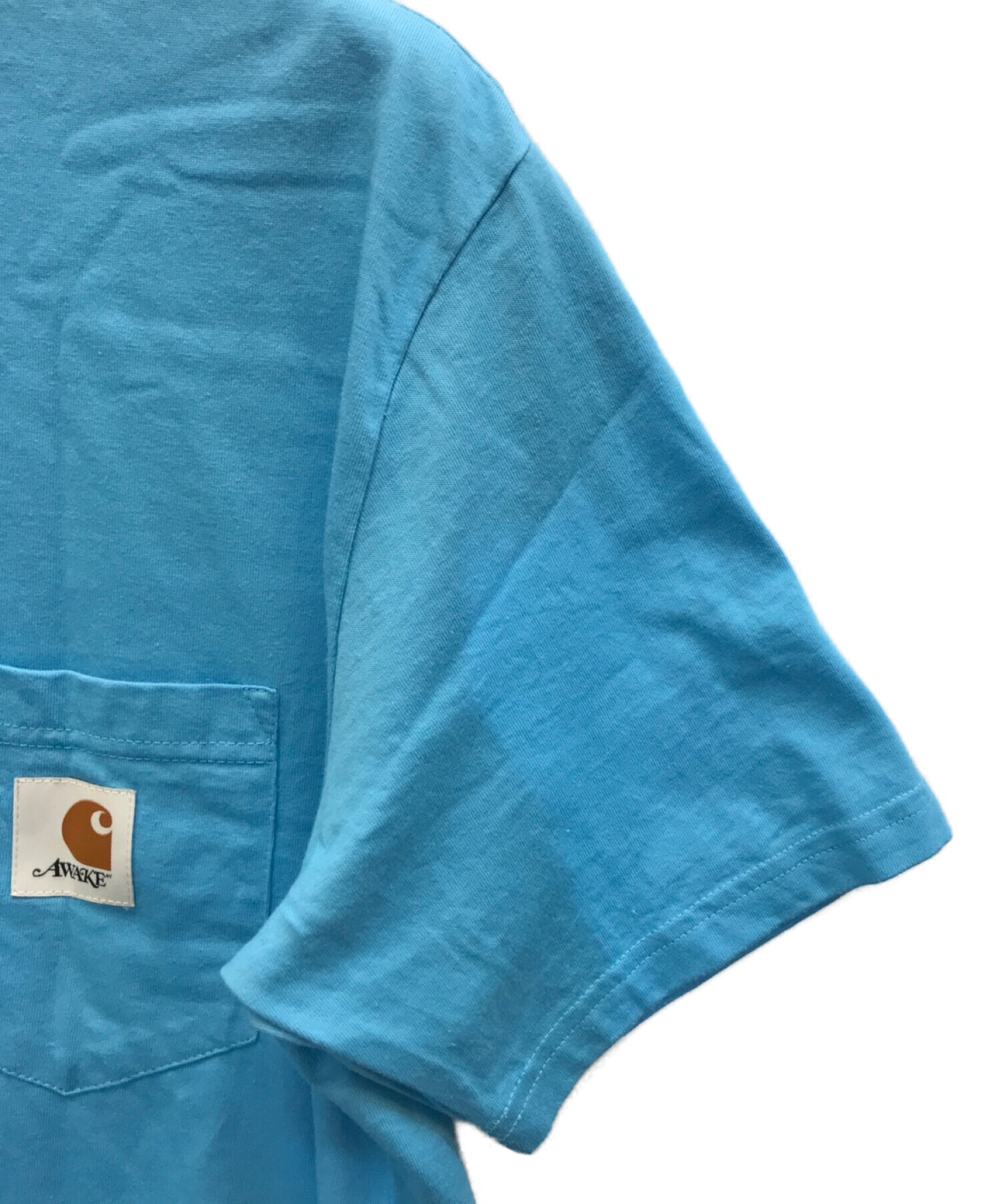 Carhartt WIP (カーハートダブリューアイピー) AWAKE (アウェイク) NY Pocket T-Shirt NYポケット Tシャツ  ブルー サイズ:L