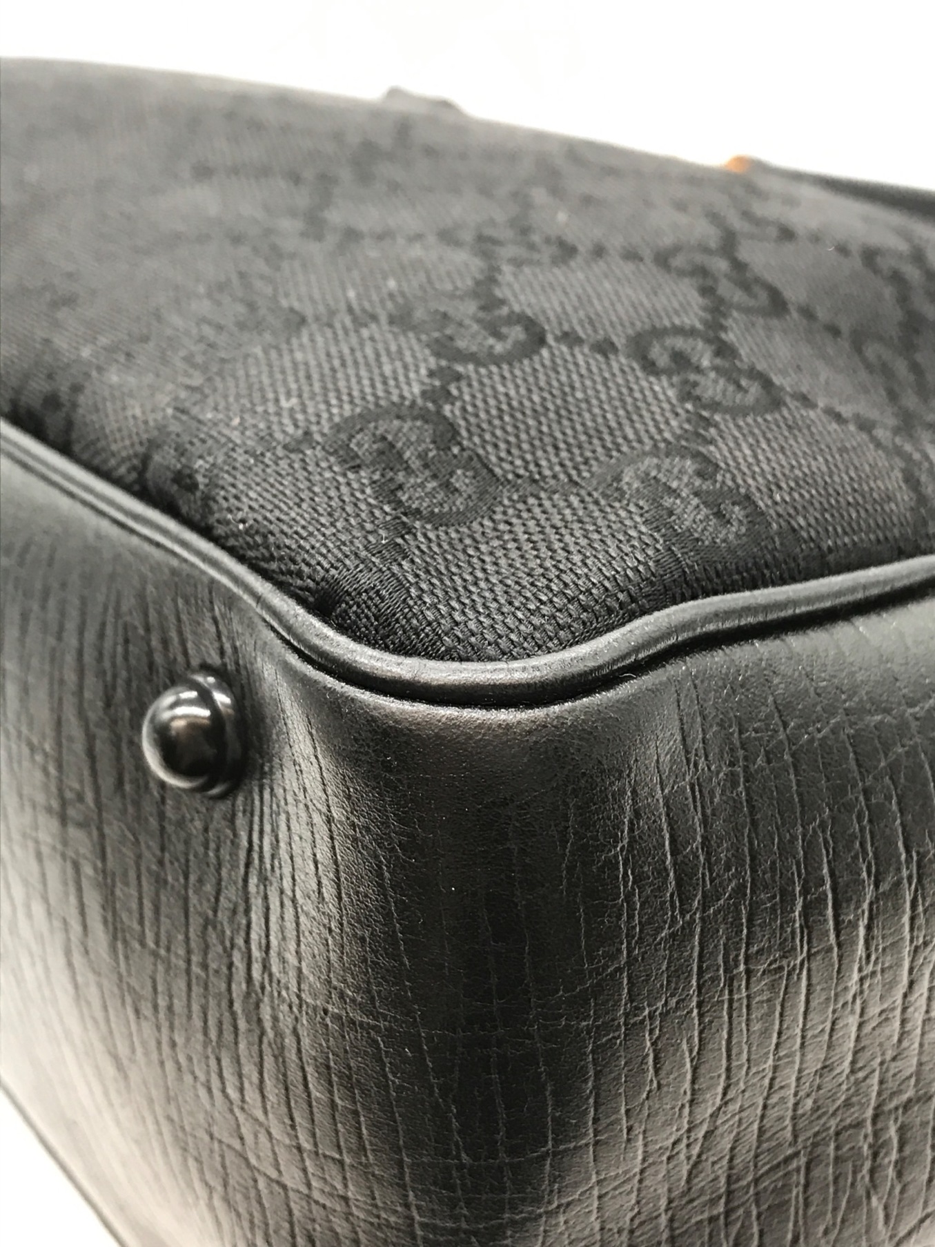 中古・古着通販】GUCCI (グッチ) GGキャンバス バンブーハンドルトート