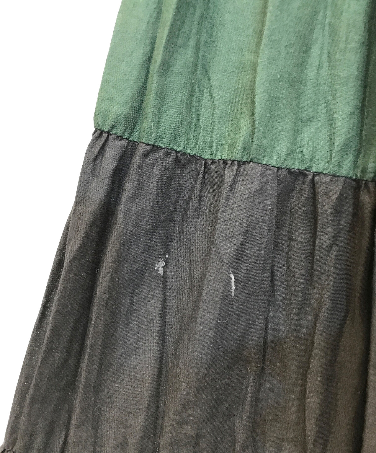 MARIHA (マリハ) Adam et Rope (アダムエロペ) 草原の虹のスカート ブラック×グリーン  サイズ:表記無し（実寸のご確認をお願い致します。）