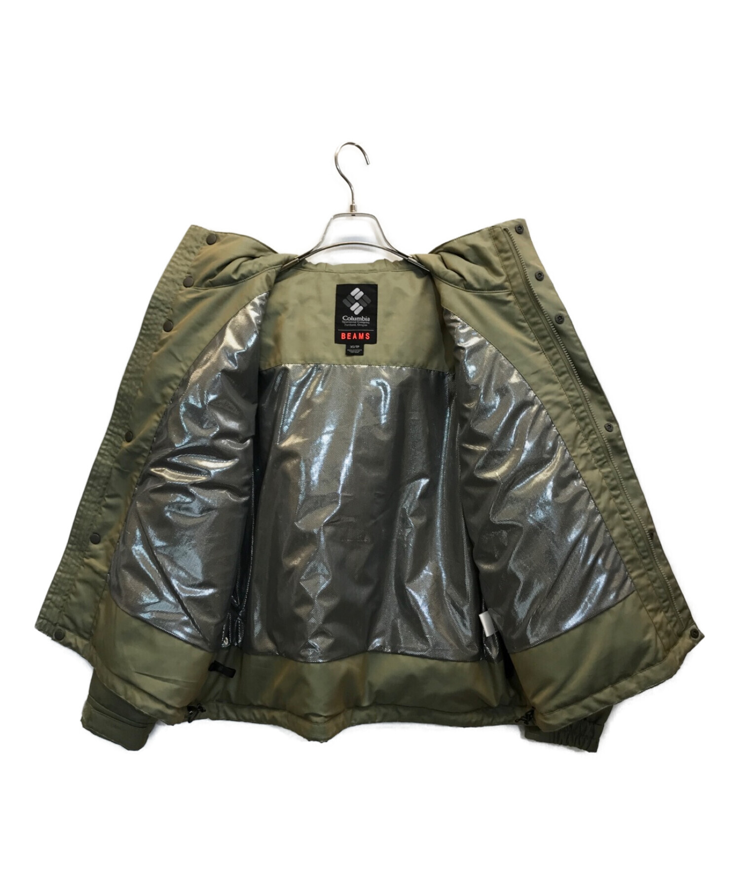 Columbia (コロンビア) BEAMS (ビームス) 別注 Logriver BMS Insulated Jacket 3WAY中綿ジャケット  オリーブ サイズ:XS