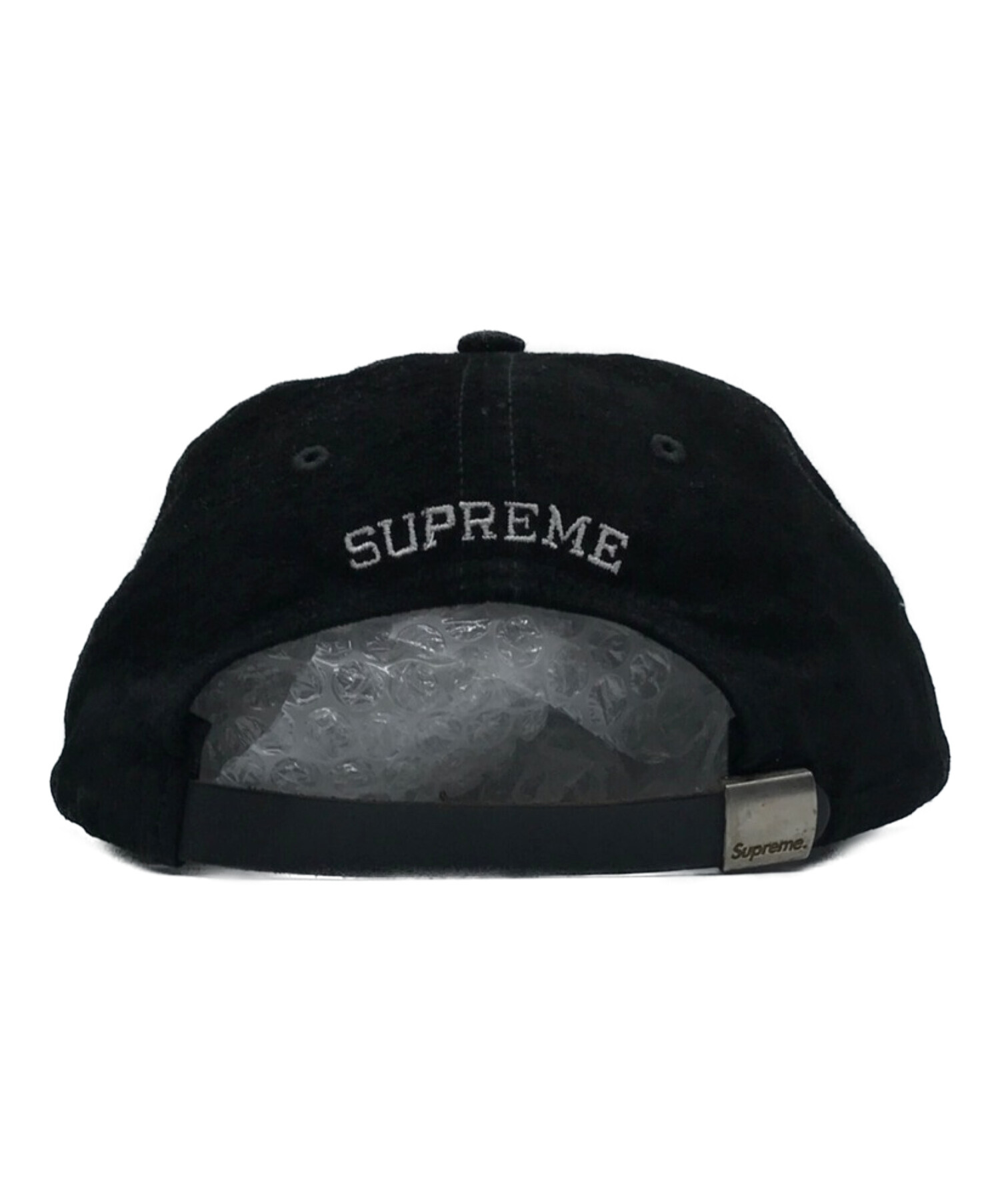 SUPREME (シュプリーム) 16AW Suede S Logo 6Panel スエードエスロゴ6パネルキャップ ブラック