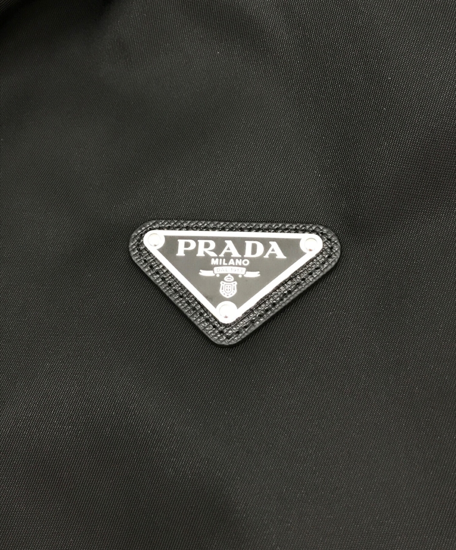 PRADA プラダ ニットパーカー 三角プレートカラーブラック - パーカー