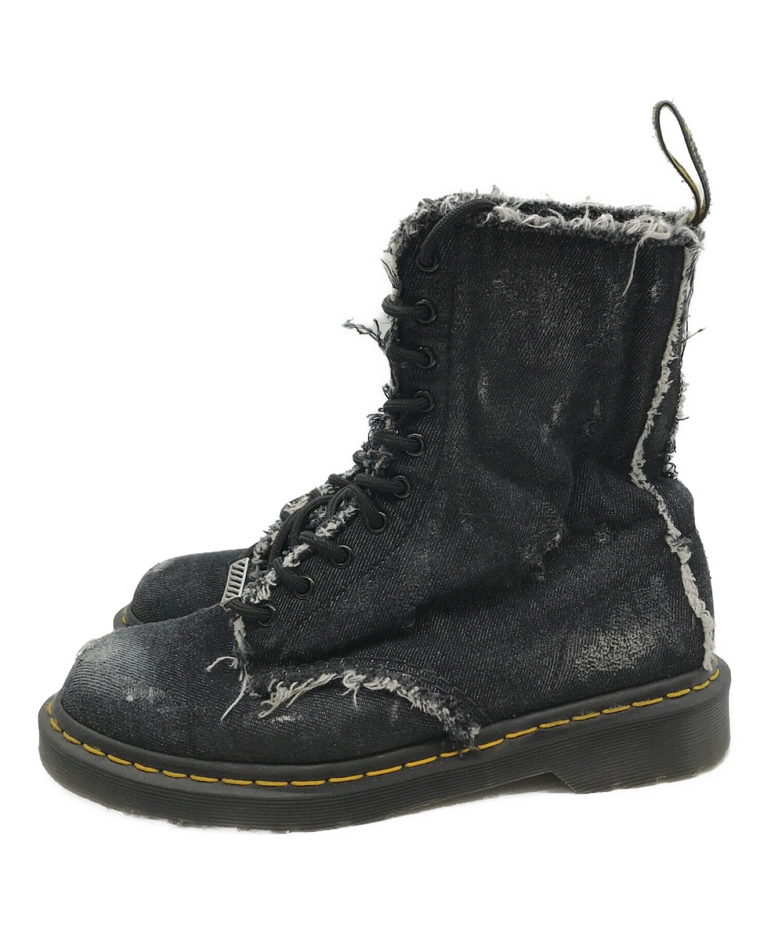 Dr.Martens (ドクターマーチン) OFFWHITE (オフホワイト) Bleached Denim Boot ブリーチデニムブーツ  インディゴ サイズ:UK8