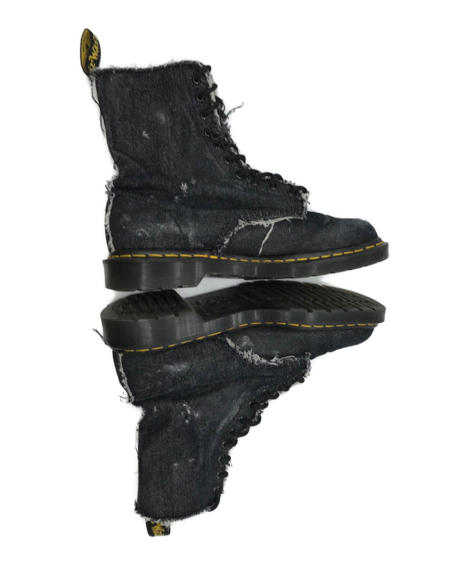 Dr.Martens (ドクターマーチン) OFFWHITE (オフホワイト) Bleached Denim Boot ブリーチデニムブーツ  インディゴ サイズ:UK8