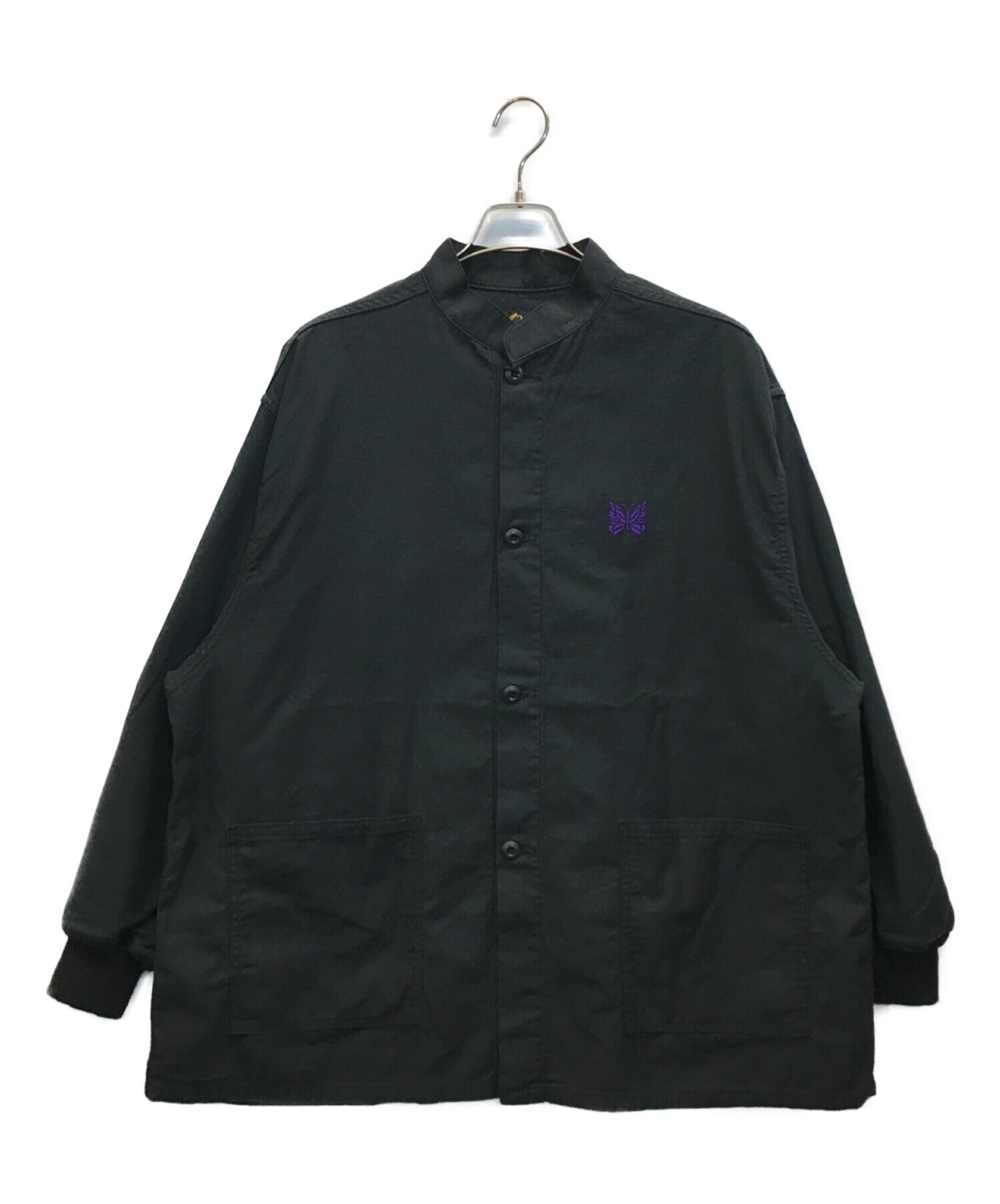 Needles (ニードルス) S.C.Army Shirt - Back Sateen (S.C.アーミーシャツ - バックサティーン ブラック  サイズ:L