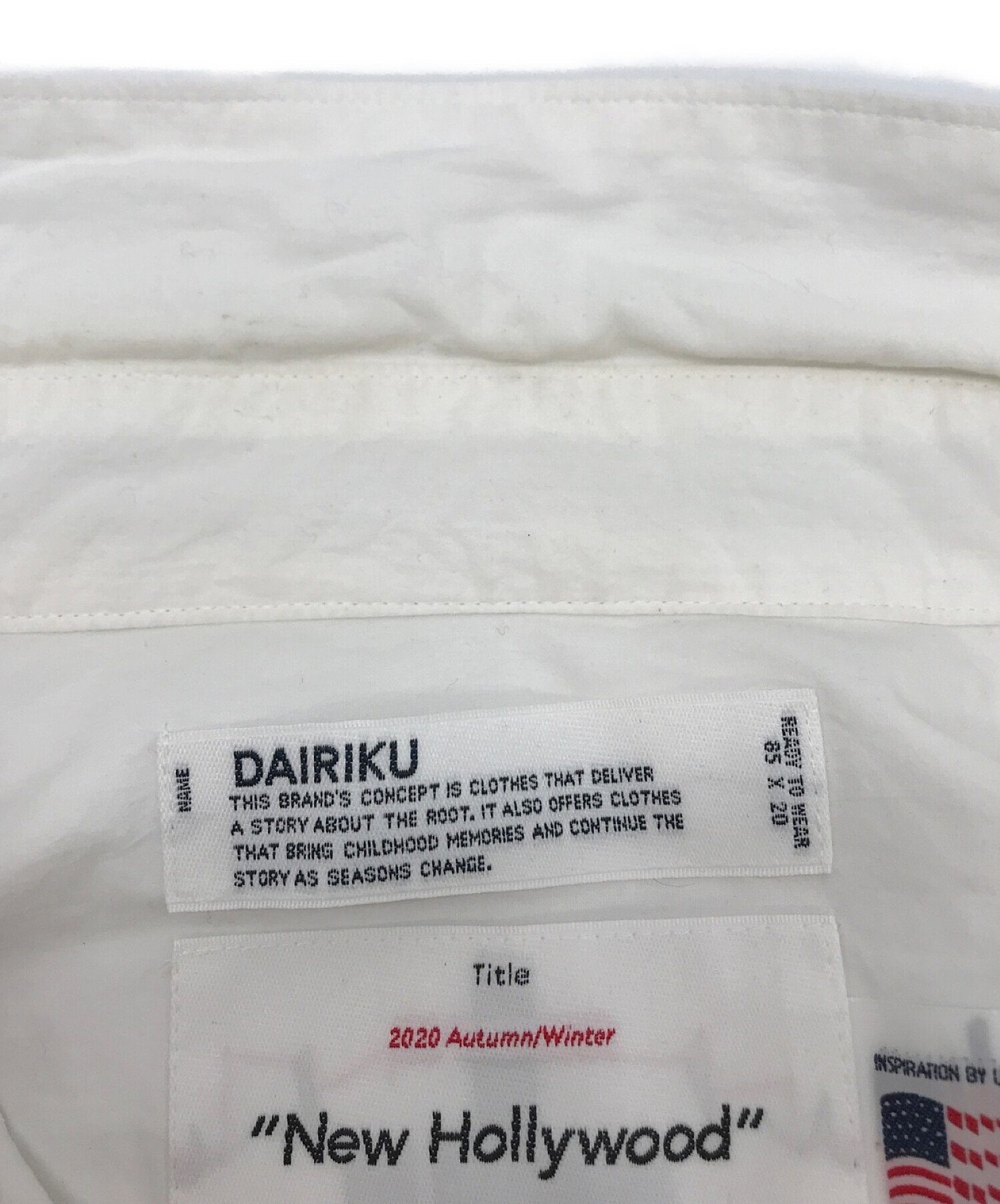 DAIRIKU (ダイリク) 20AW Milspecs Dress Shirt ホワイト サイズ:L
