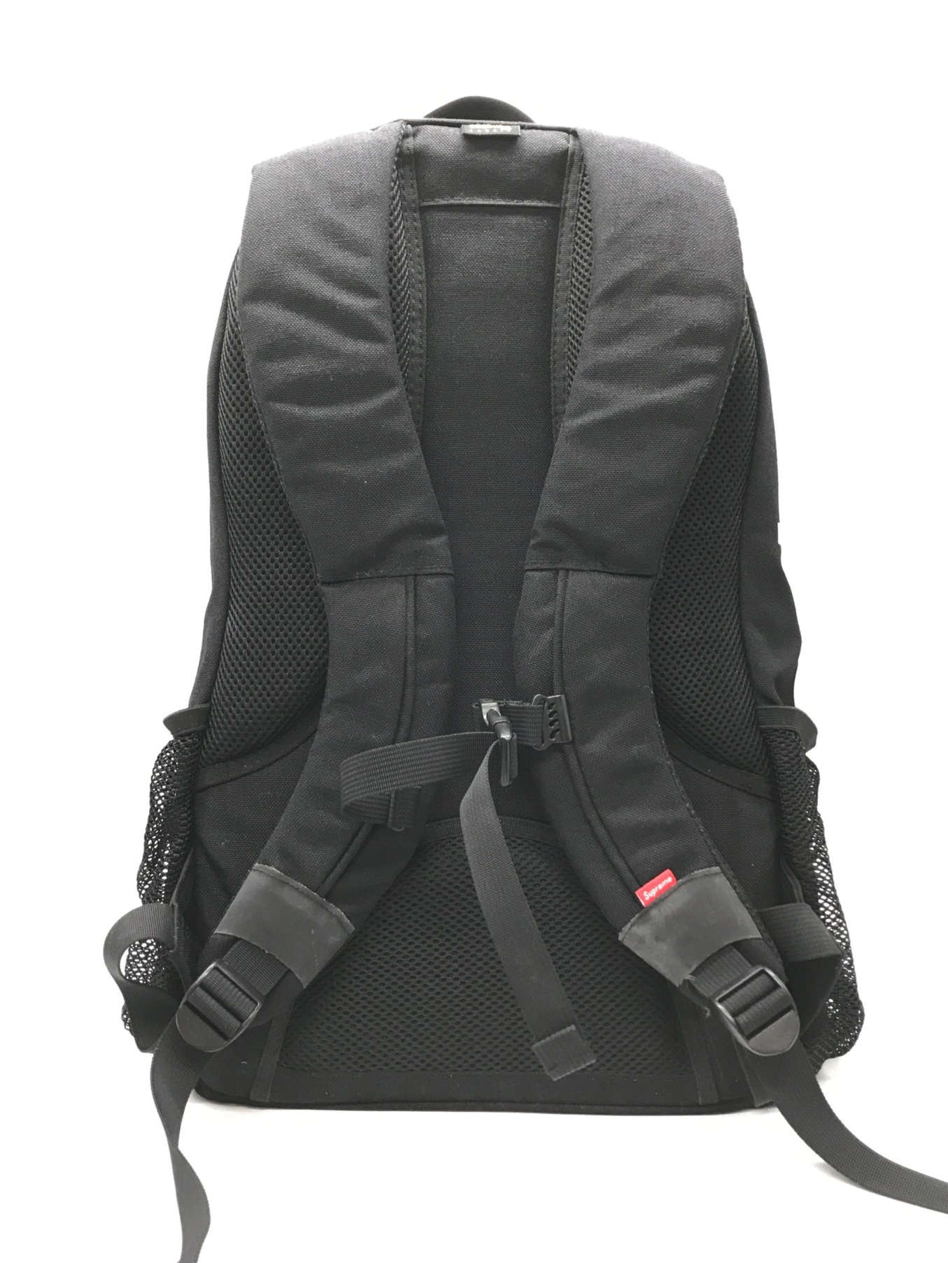 14SS SUPREME Logo Backpack BLACK 黒