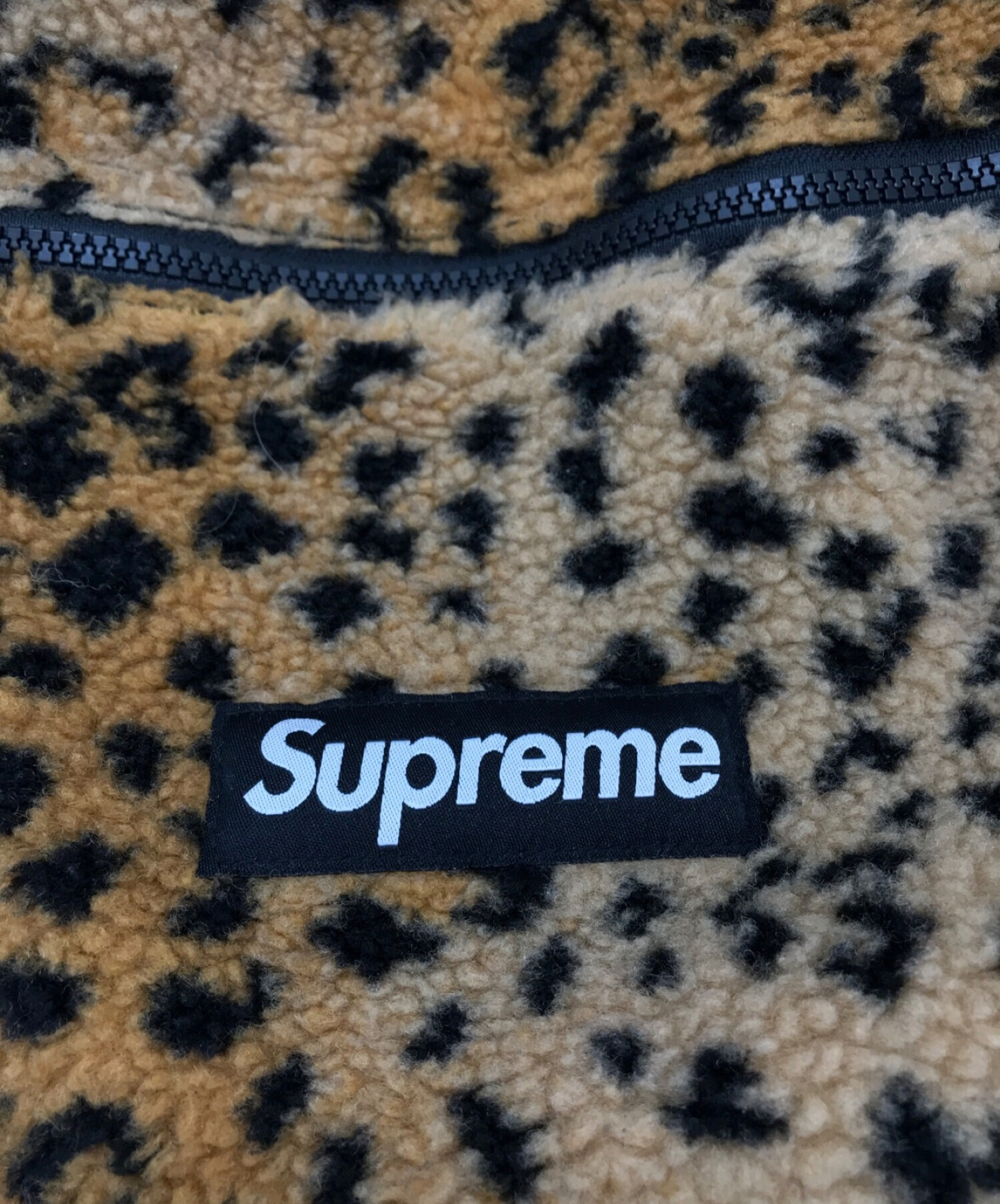 SUPREME (シュプリーム) 17AW Leopard Fleece Backpack レオパードフリースバックパック ブラウン