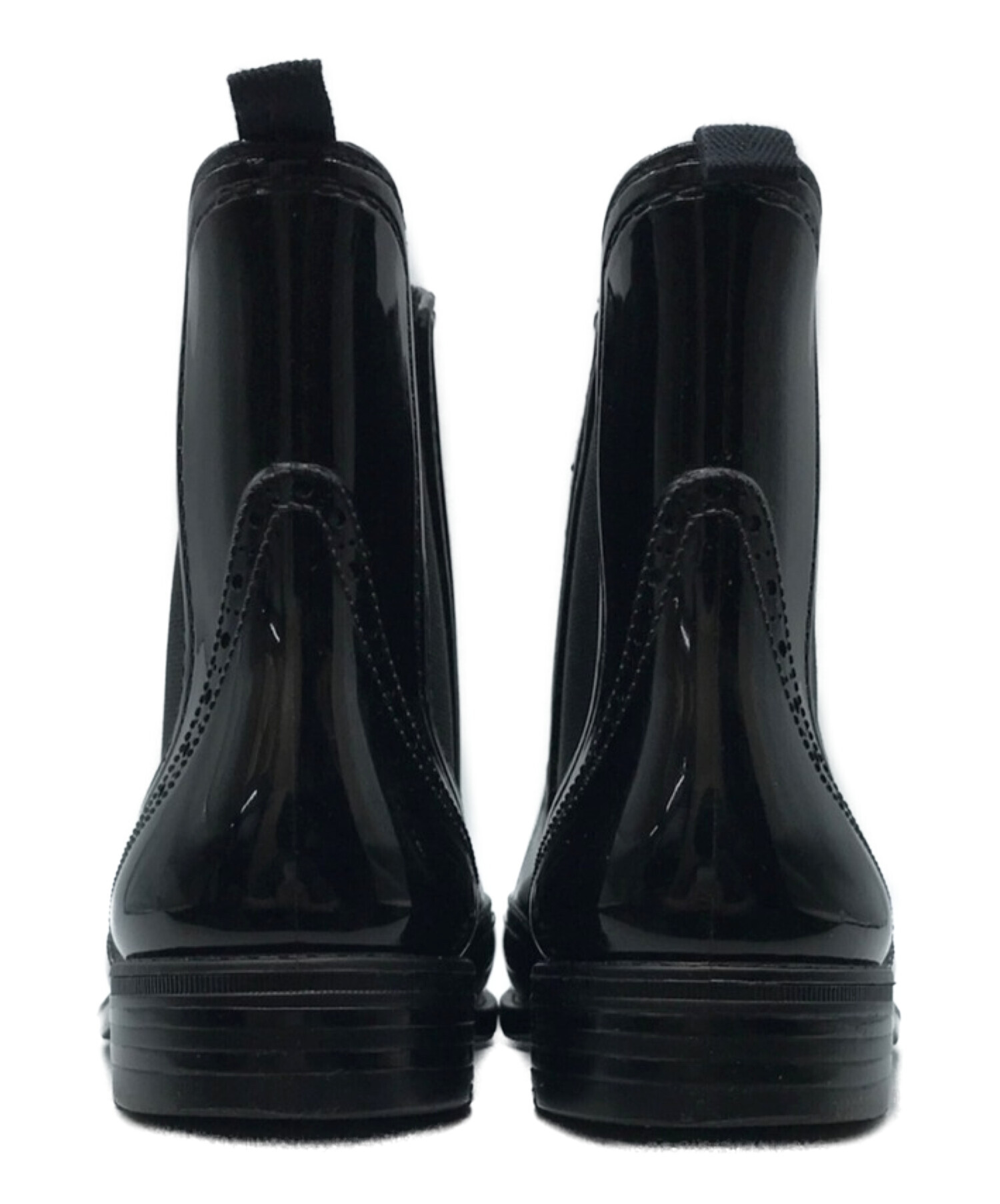 Traditional Weatherwear (トラディショナルウェザーウェア) サイドゴア ウイングチップ レイン ブーツ ブラック サイズ:37