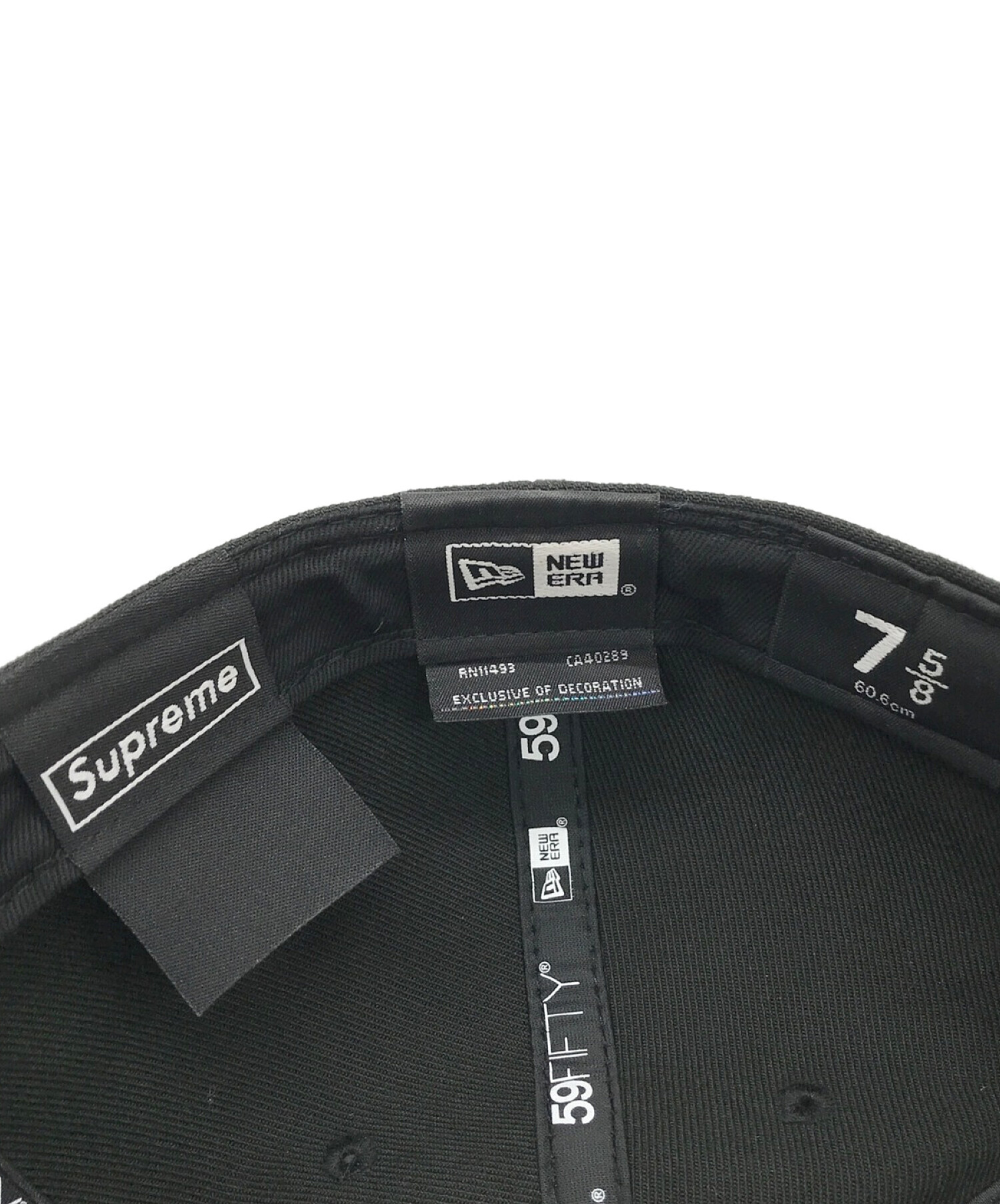 SUPREME (シュプリーム) New Era (ニューエラ) 22AW Money BOX LOGO マネーボックスロゴキャップ ブラック  サイズ:60.6cm