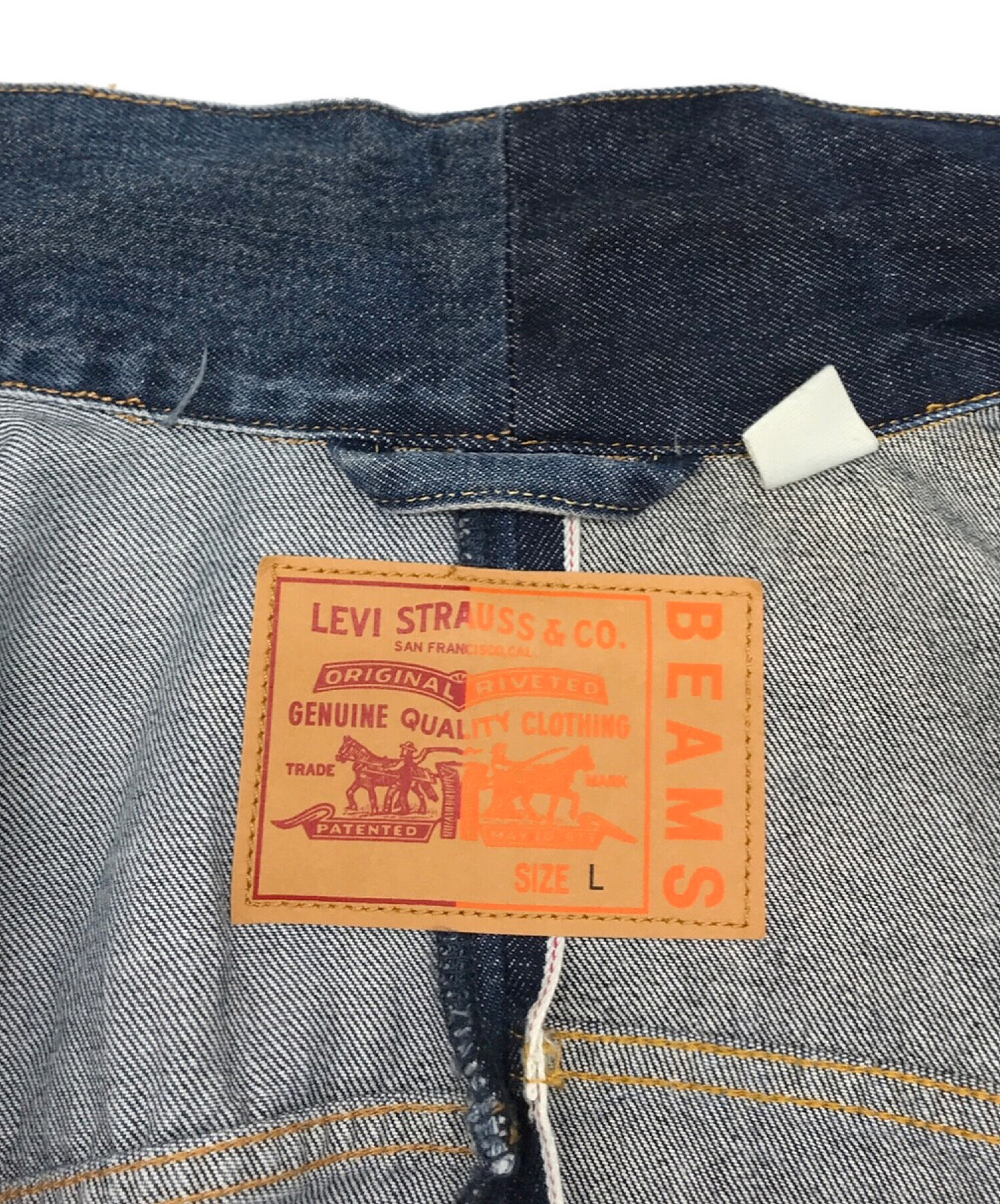 LEVI'S (リーバイス) BEAMS (ビームス) HALF & HALF COLLECTION デニムジャケット インディゴ サイズ:L