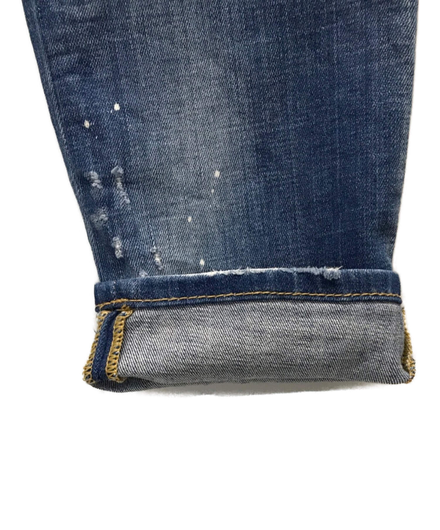 DSQUARED2 (ディースクエアード) 22SS ICON 4EVER MEDIUM WASH SKATER JEAN インディゴ サイズ:48