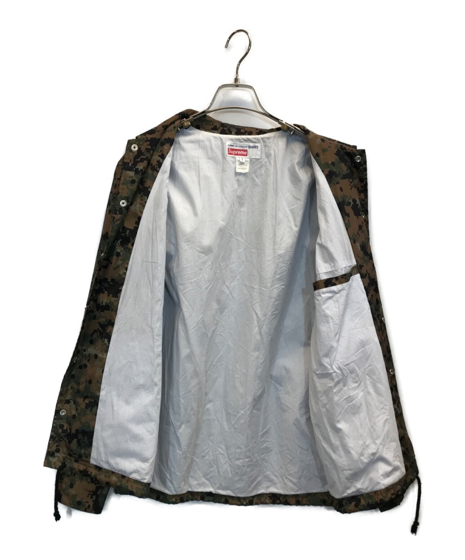 SUPREME COMME des GARCONS SHIRT (コムデギャルソンシャツ) 13SS Dot Camo Mirror Logo  Coaches Jacket　ドットカモミラーロゴコーチジャケット カーキ サイズ:S