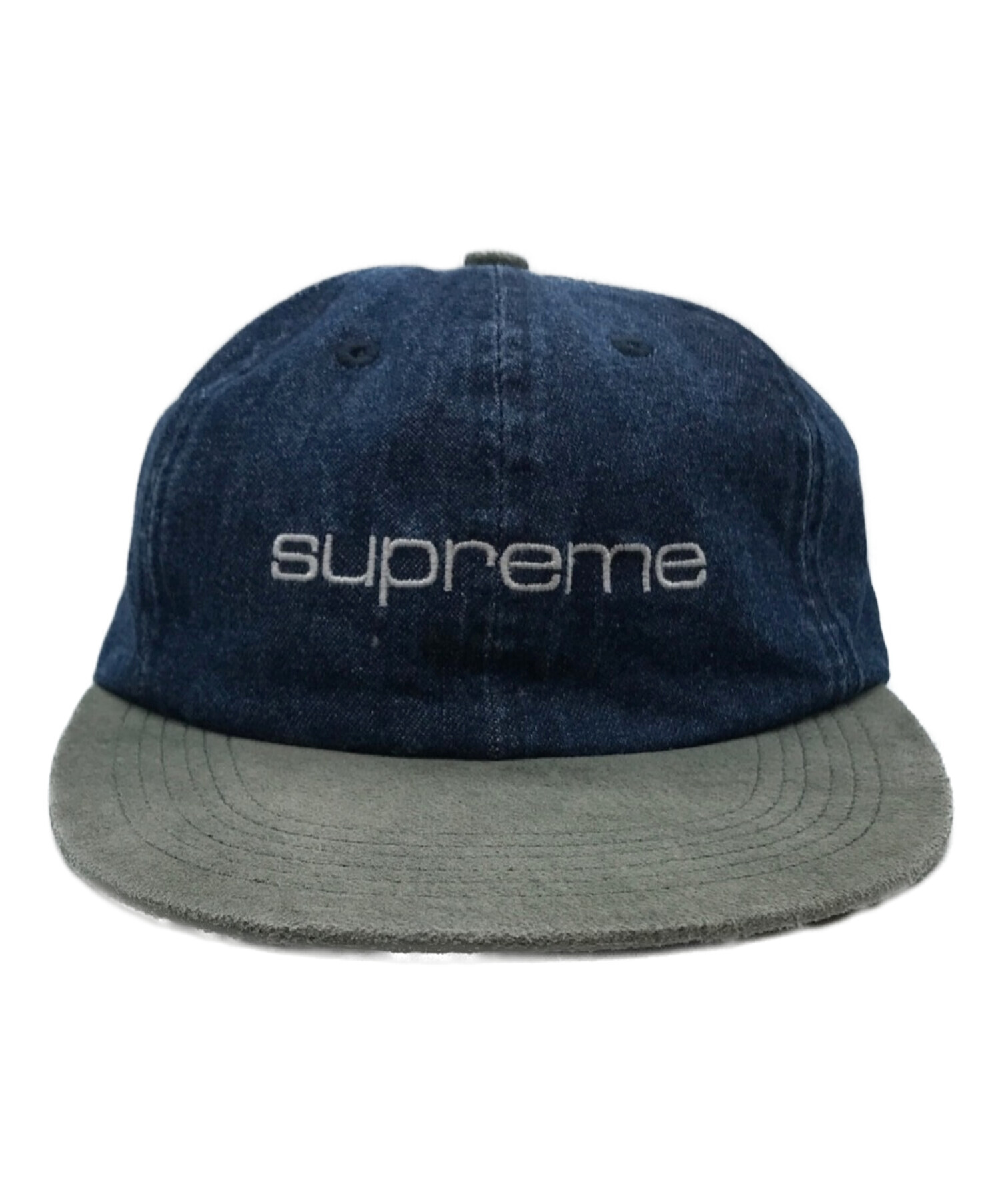 Supreme Denim Suede Compact Logo Cap - 帽子