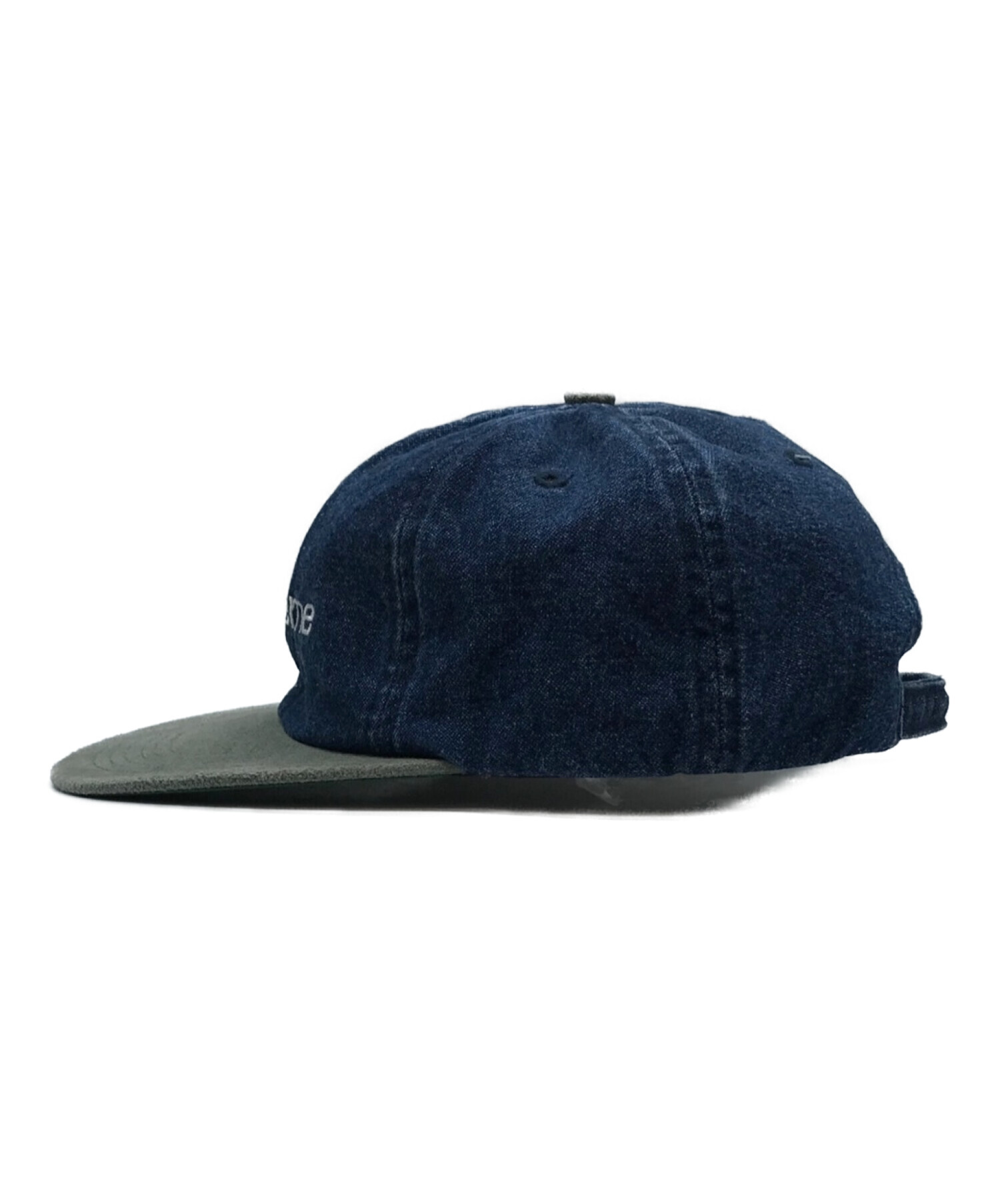 SUPREME (シュプリーム) 18SS Denim Suede Compact Logo 6Panel デニム スエード コンパクトロゴキャップ  インディゴ