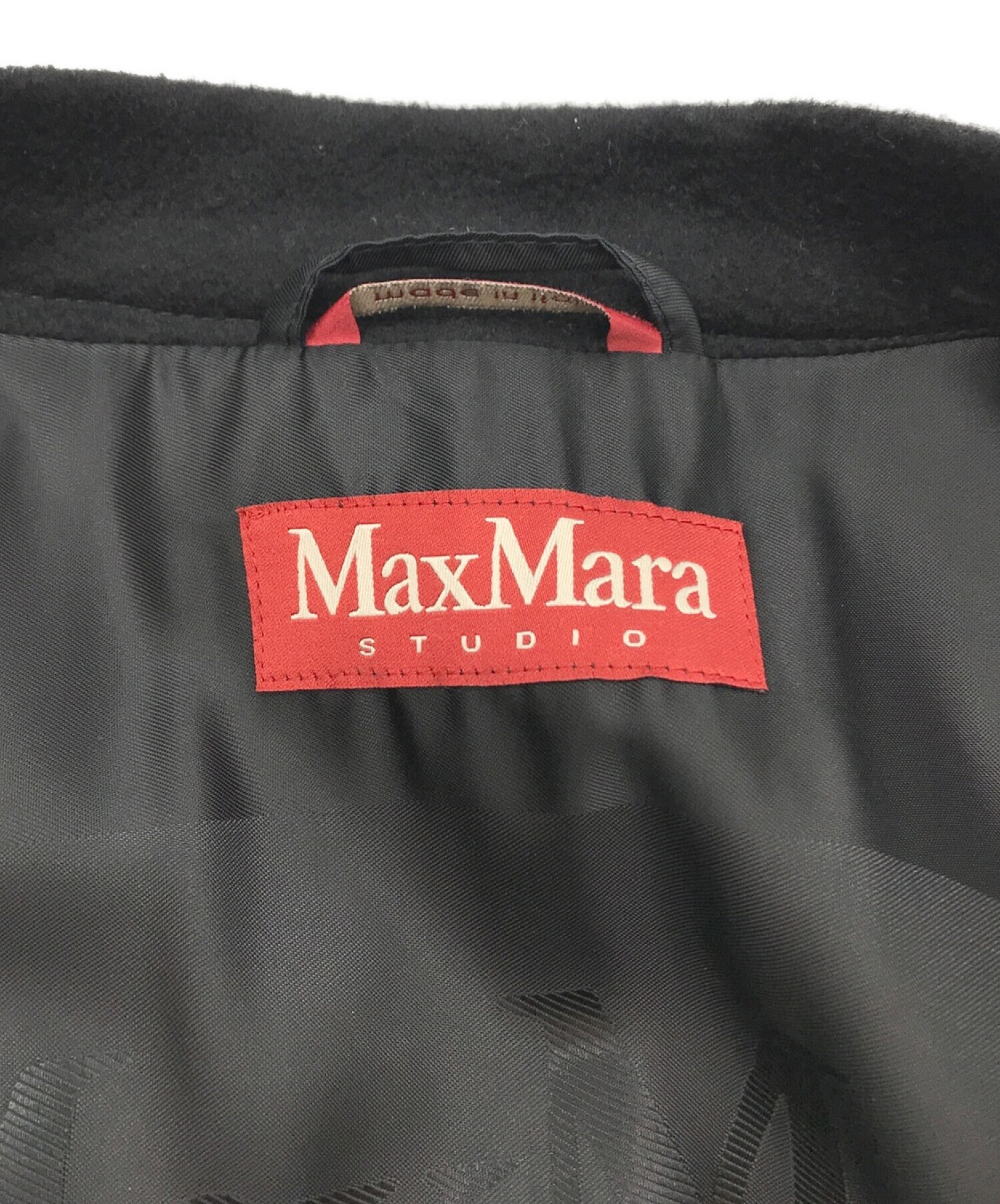 中古・古着通販】MaxMara (マックスマーラ) ウールコート ブラック